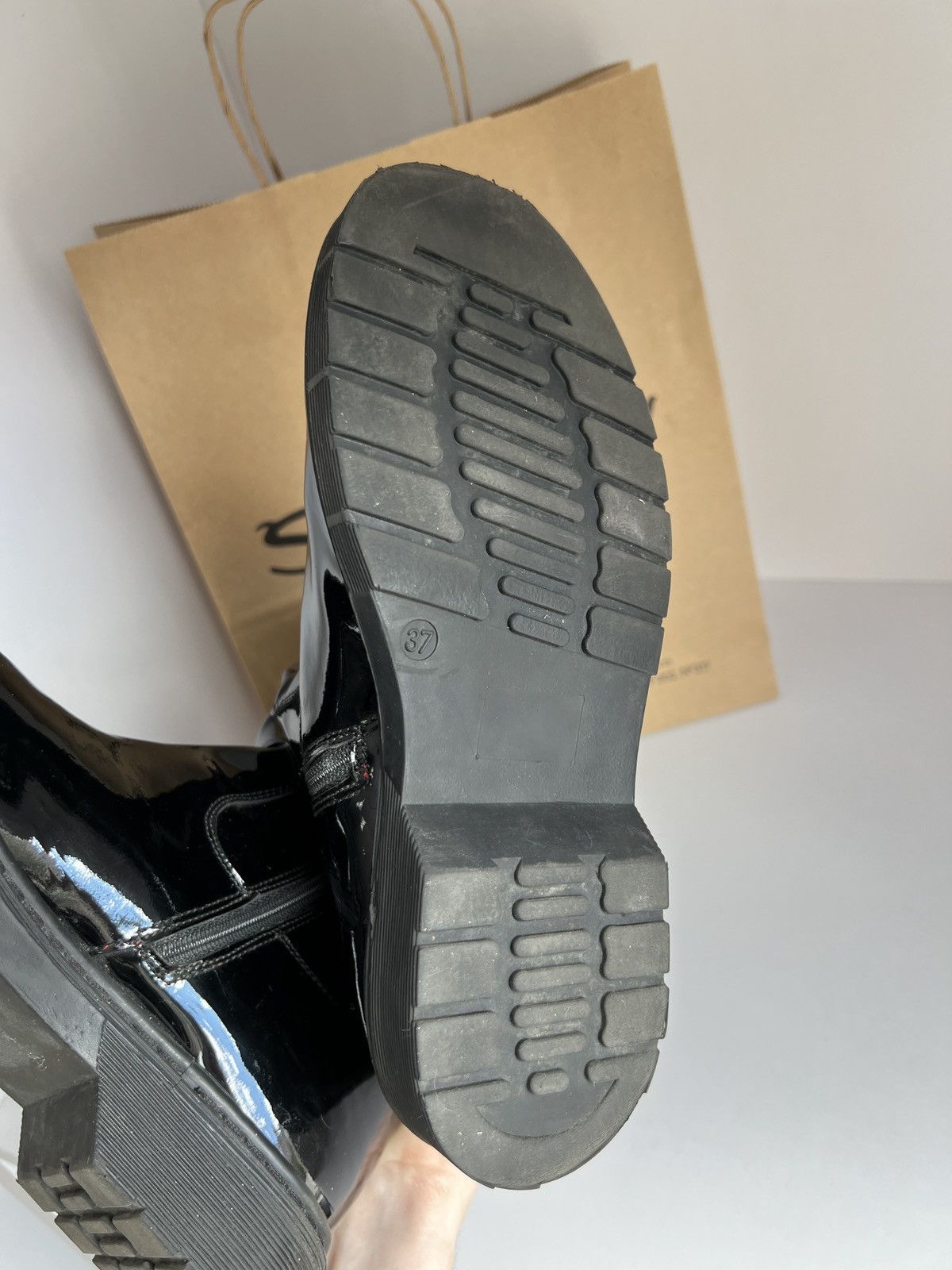 Designer × Dolce & Gabbana × Vintage Vintage Dolce Gabbana lacquered Black Shoes Size US 7 / IT 37 - 14 Thumbnail