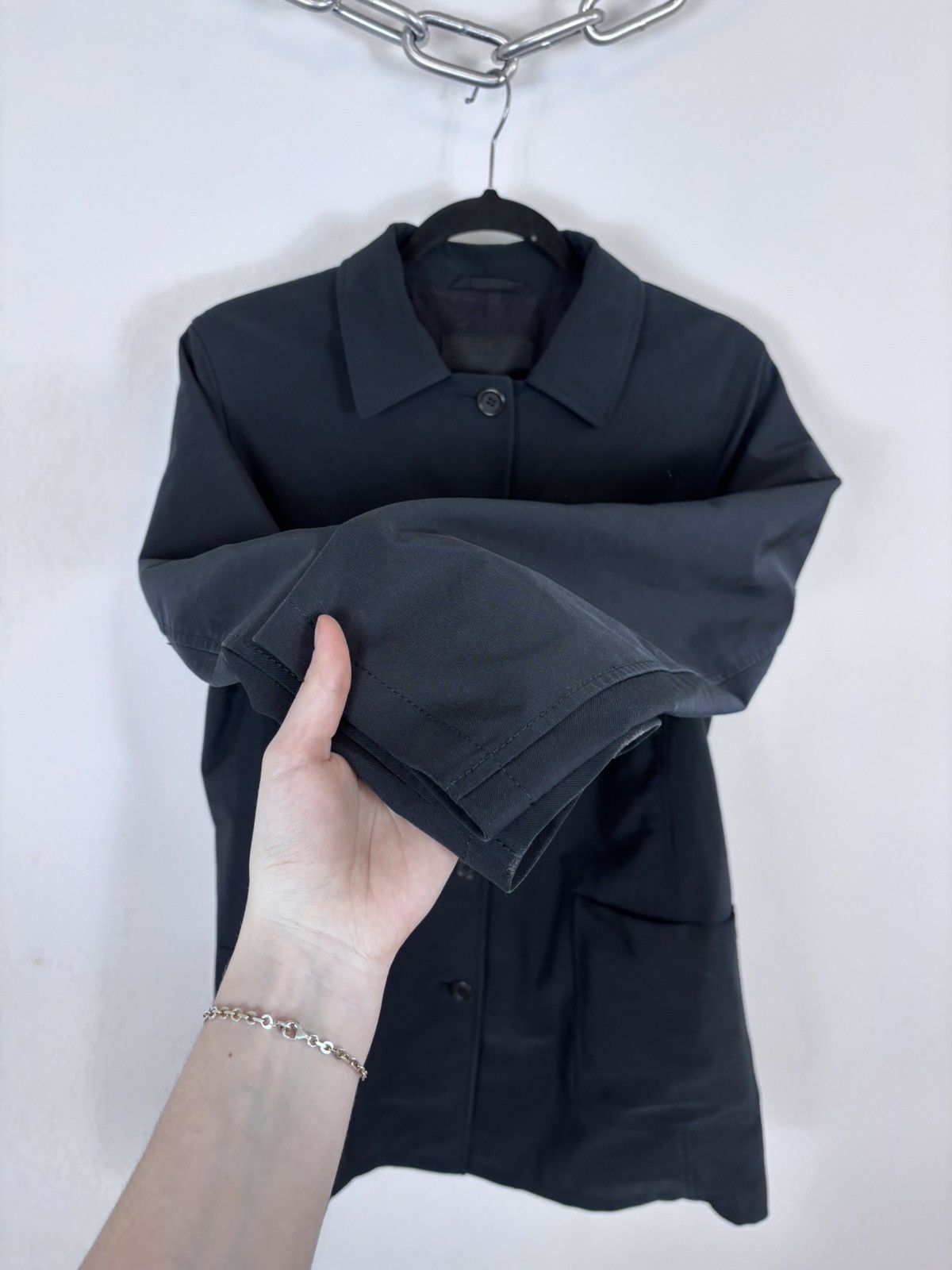 Prada Prada Men’s Navy Blue Stretch Trench Coat Chore Jacket Size US S / EU 44-46 / 1 - 9 Thumbnail