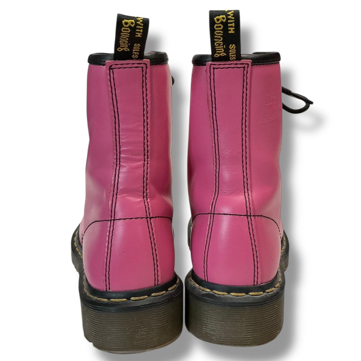 Dr. Martens Dr. Martens Air Wair Fuchsia Pink Smooth Leather Boots Size US 6 / IT 36 - 9 Thumbnail