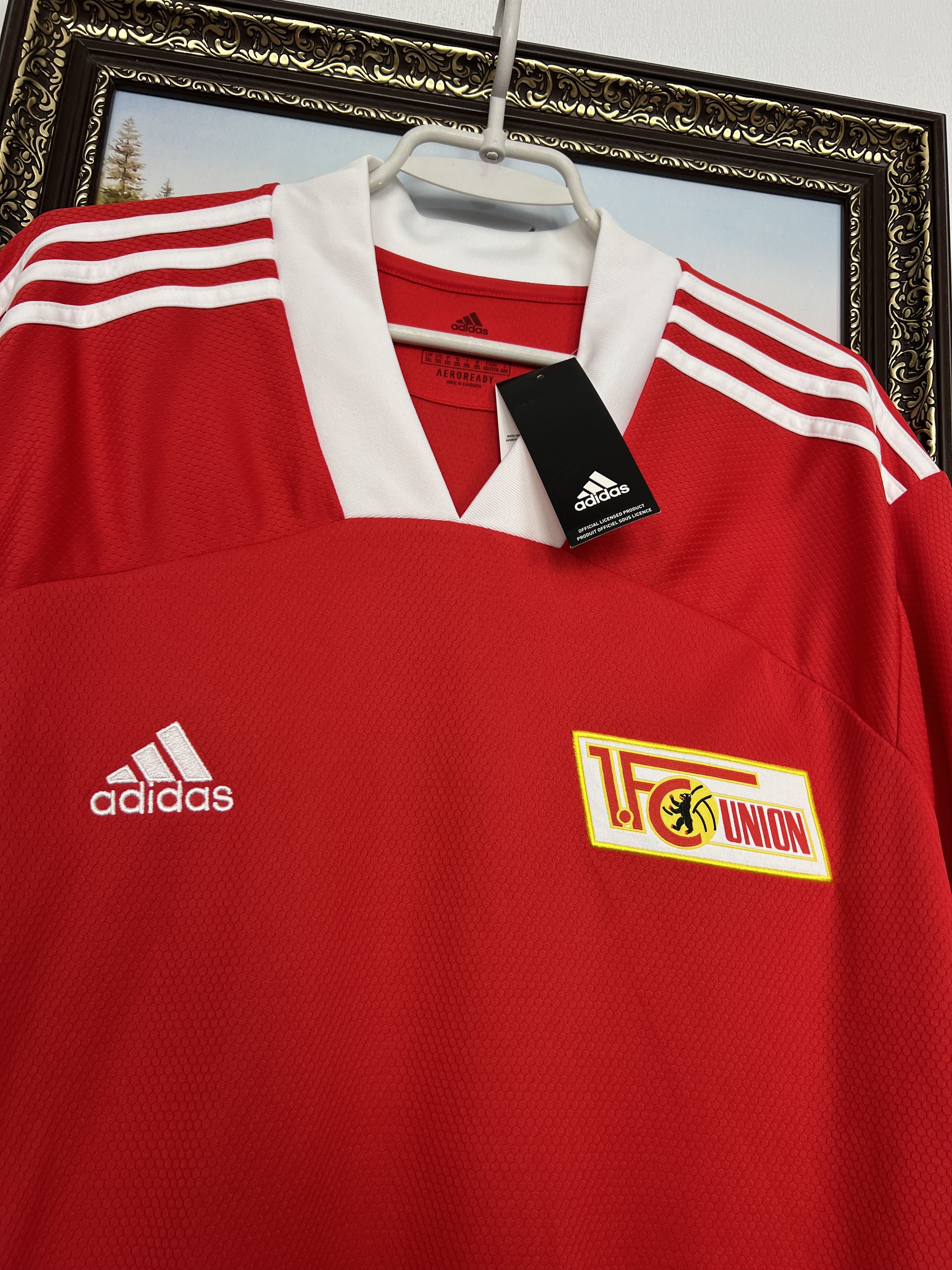 Adidas 1. FC Union Berlin football shirt 2020 Soccer Jersey Trikot Size US XXL / EU 58 / 5 - 3 Thumbnail