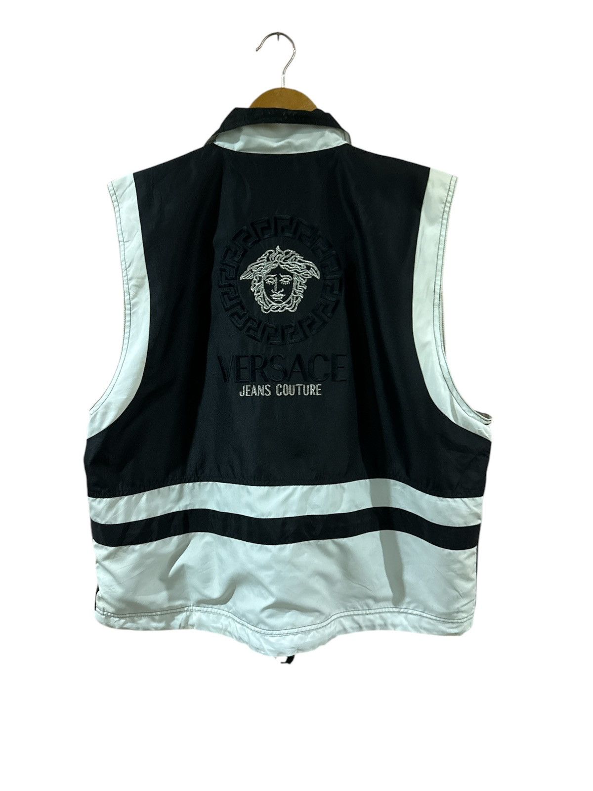 Designer × Versace Vintage Vest Versace Big Logo Spellout Size US L / EU 52-54 / 3 - 5 Thumbnail
