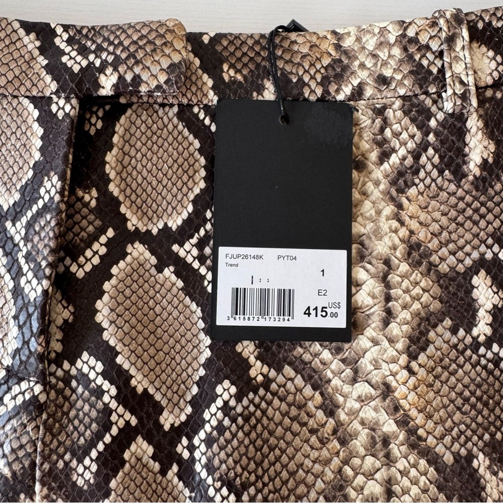The Kooples New! The Kooples Python Mini Skirt, Size 1 (US S) Size 26" / US 2 / IT 38 - 2 Thumbnail