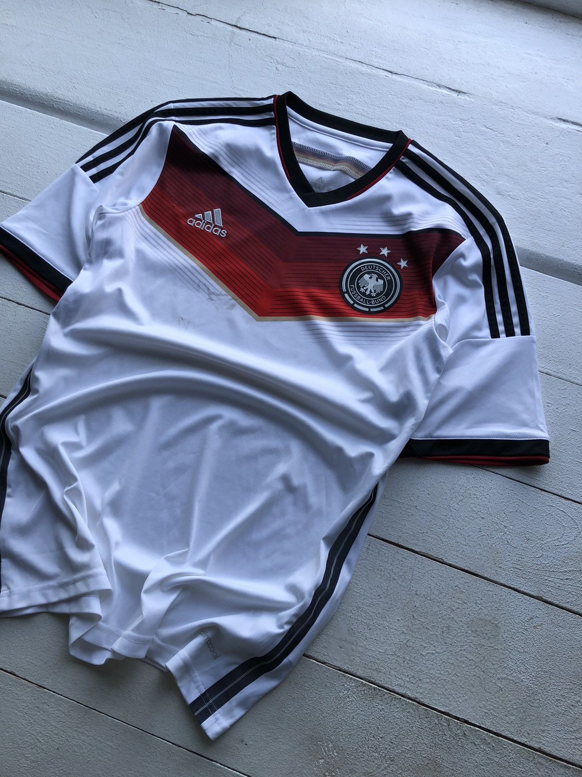 Adidas × Vintage Vintage Adidas Germany tee National Soccer Jersey Size US M / EU 48-50 / 2 - 2 Thumbnail