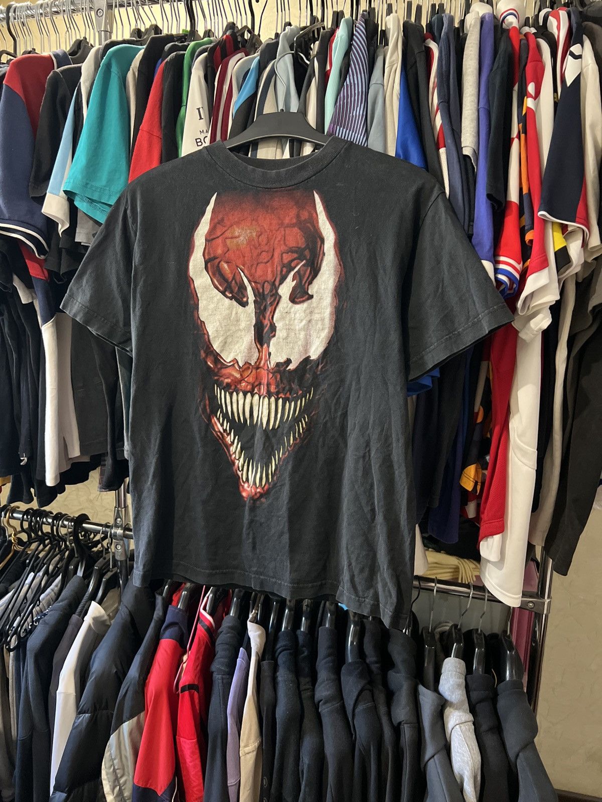 Mad Engine EARLY 2000s VINTAGE MARVEL & MAD ENGINE CARNAGE FACE SHIRT M Size US M / EU 48-50 / 2 - 1 Thumbnail