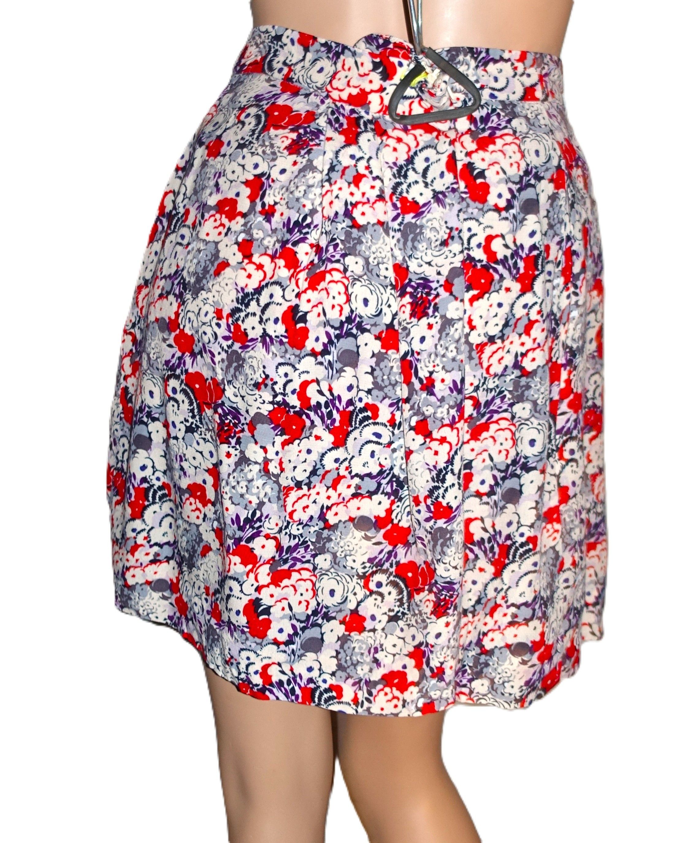 Other BCBGeneration Red Purple Floral Skirt 12 Size 32" / US 10 / IT 46 - 5 Thumbnail