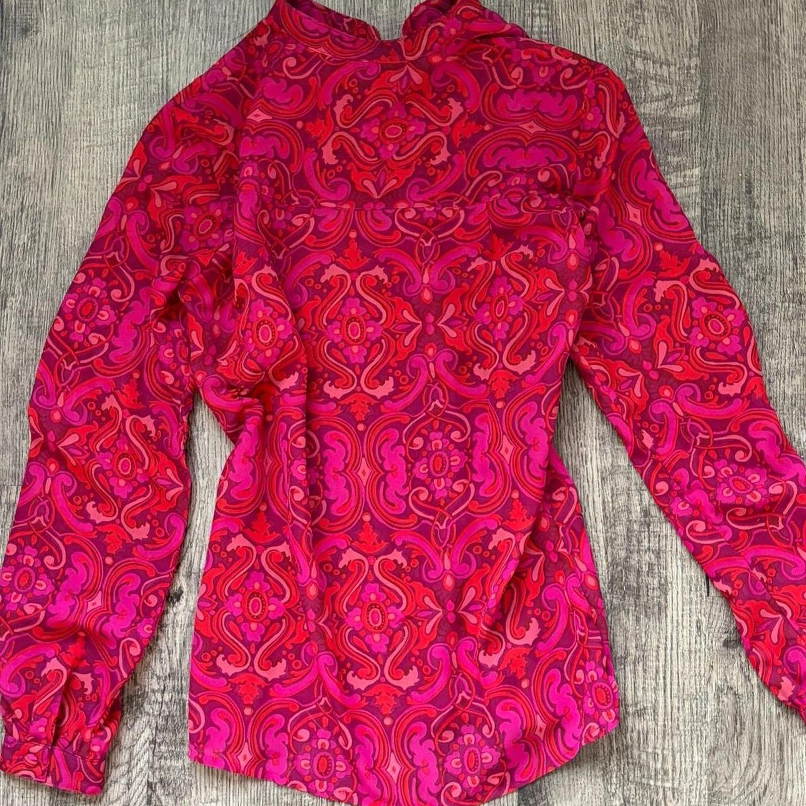Other Sag harbor red paisley button up blouse Size S / US 4 / IT 40 - 4 Thumbnail