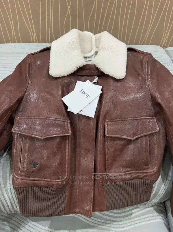 Dior Dior Brown Lambskin Women's Jacket . Size S / US 4 / IT 40 - 3 Thumbnail