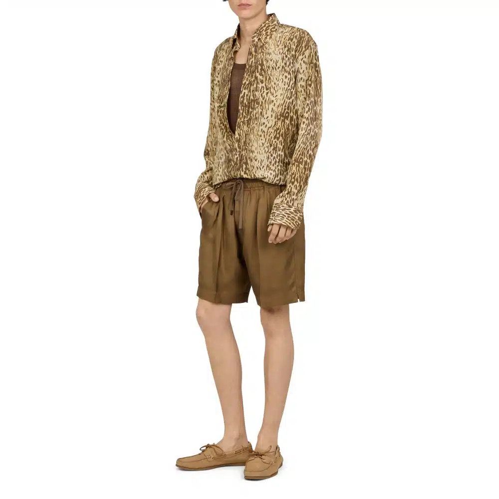 Tom Ford o1loc1c0825 HRO003 Silk Fluid Shirt in Brown Size US L / EU 52-54 / 3 - 3 Thumbnail