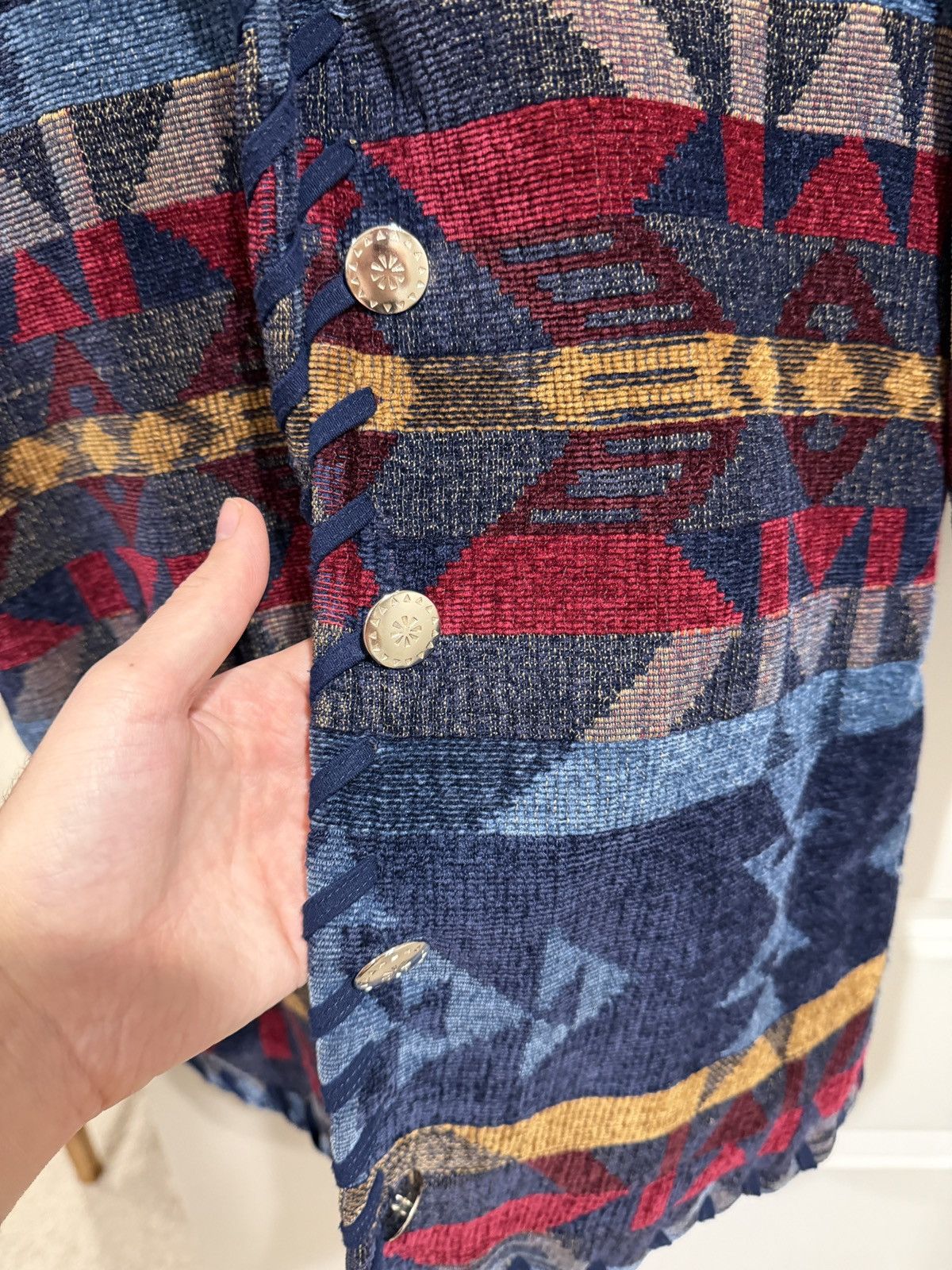 Vintage Men's Vintage 90s Aztec Lined Tapestry Jacket USA Made Size US M / EU 48-50 / 2 - 4 Thumbnail