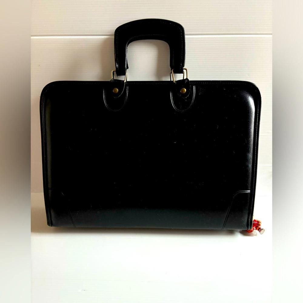 Designer Torino Black Leather Binder Size ONE SIZE - 1 Thumbnail