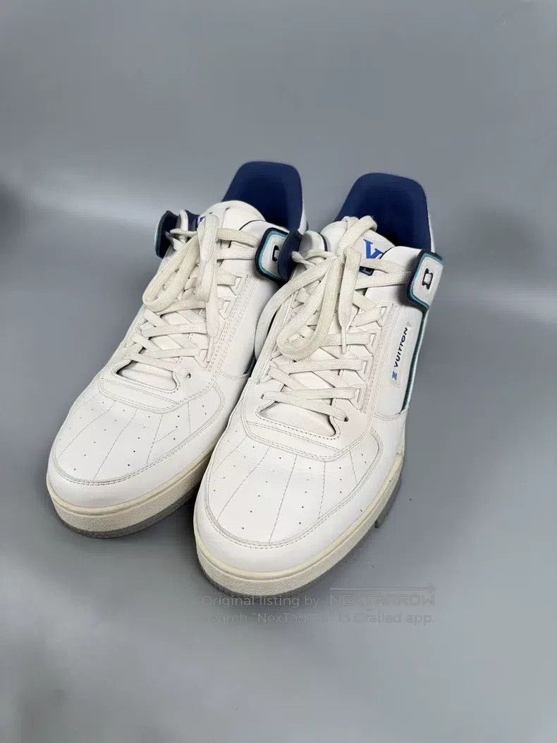 Louis Vuitton Louis Vuitton Trainer White and Blue Casual Shoes Size US 7 / EU 40 - 2 Thumbnail