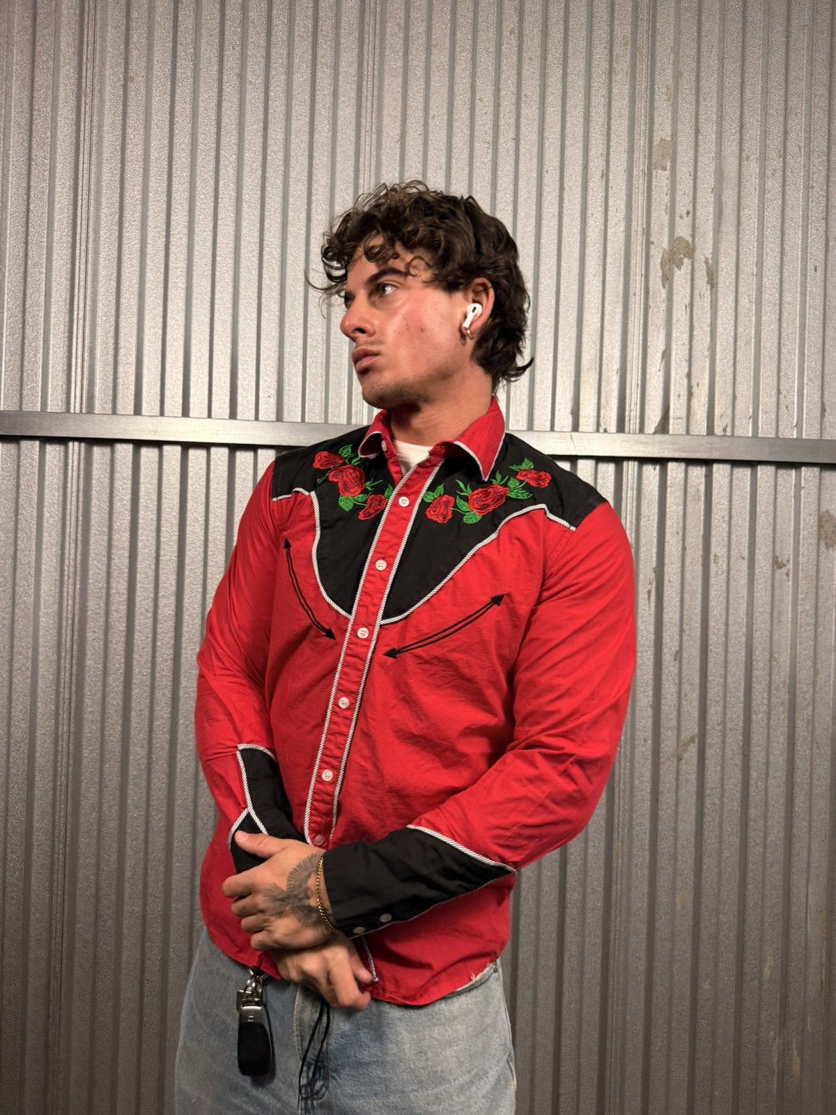 Other Coof Andy New Age Rose Embroidered Button Up Western Shirt Size US S / EU 44-46 / 1 - 2 Thumbnail
