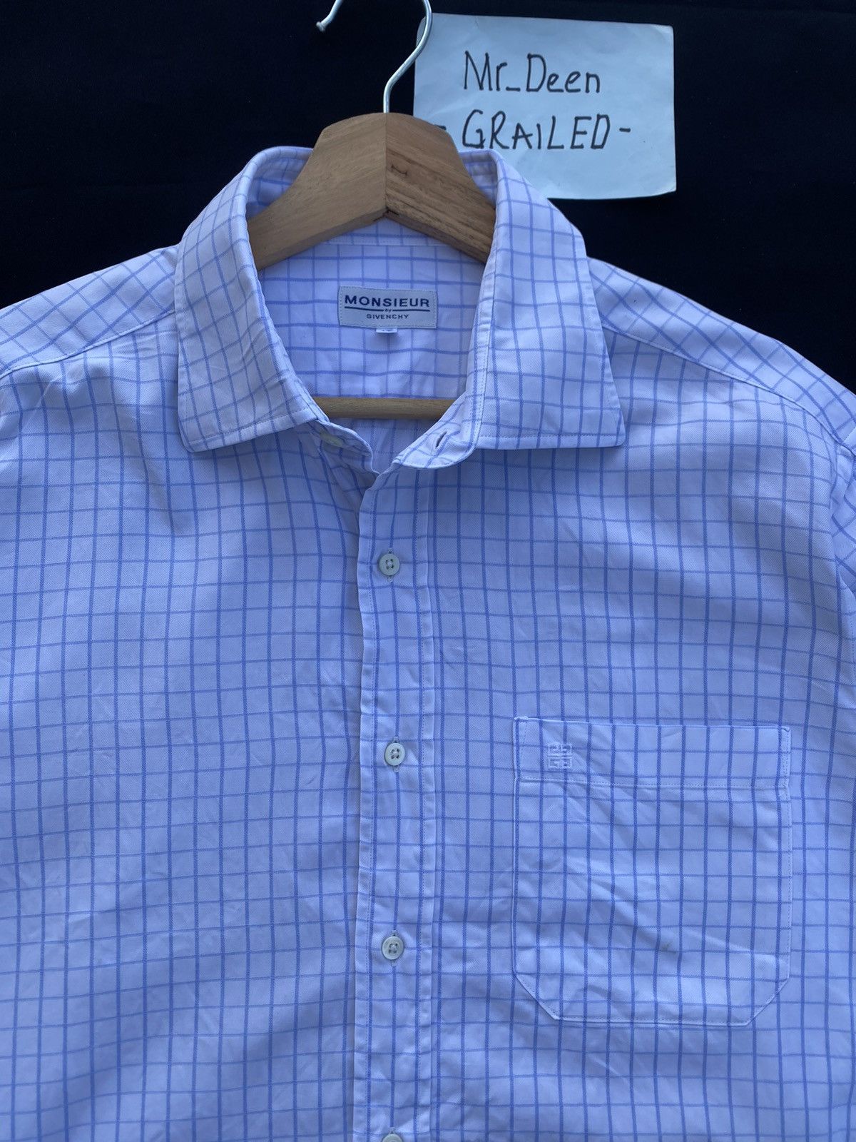 Givenchy Rare Vintage Givenchy Monsieur Checkered Buttons Shirt Size US L / EU 52-54 / 3 - 1 Thumbnail