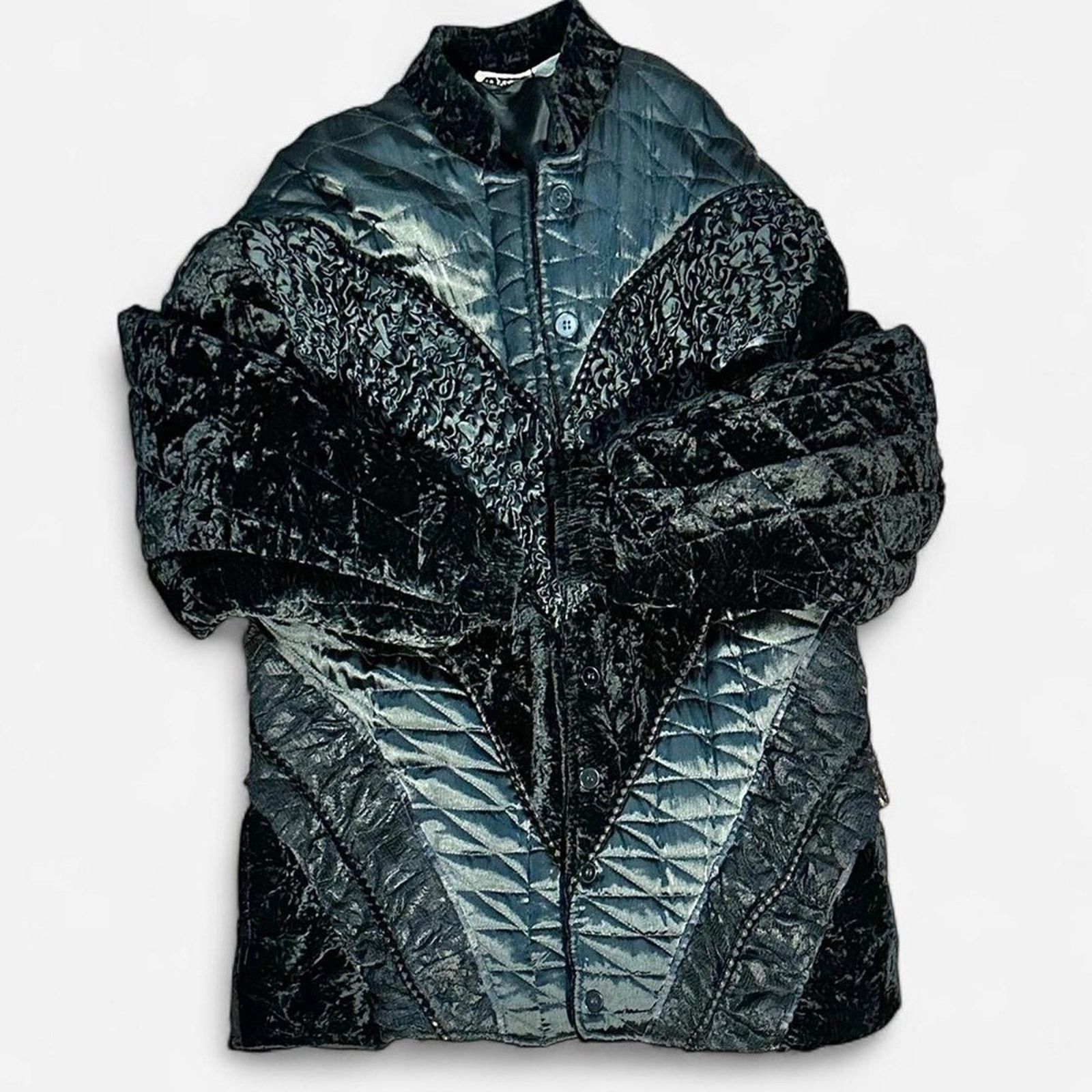 Other 1X 80s Vintage JA Resort Black Quilted Women's Puffer Jacket Size XXL / US 16-18 / IT 52-54 - 5 Thumbnail