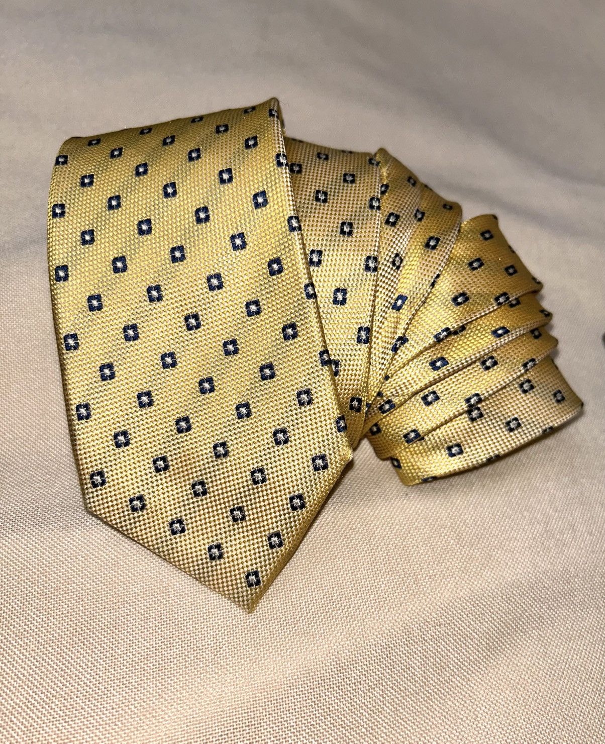 Suitsupply Suitsupply yellow geometric Silk Mens Tie Size ONE SIZE - 3 Thumbnail