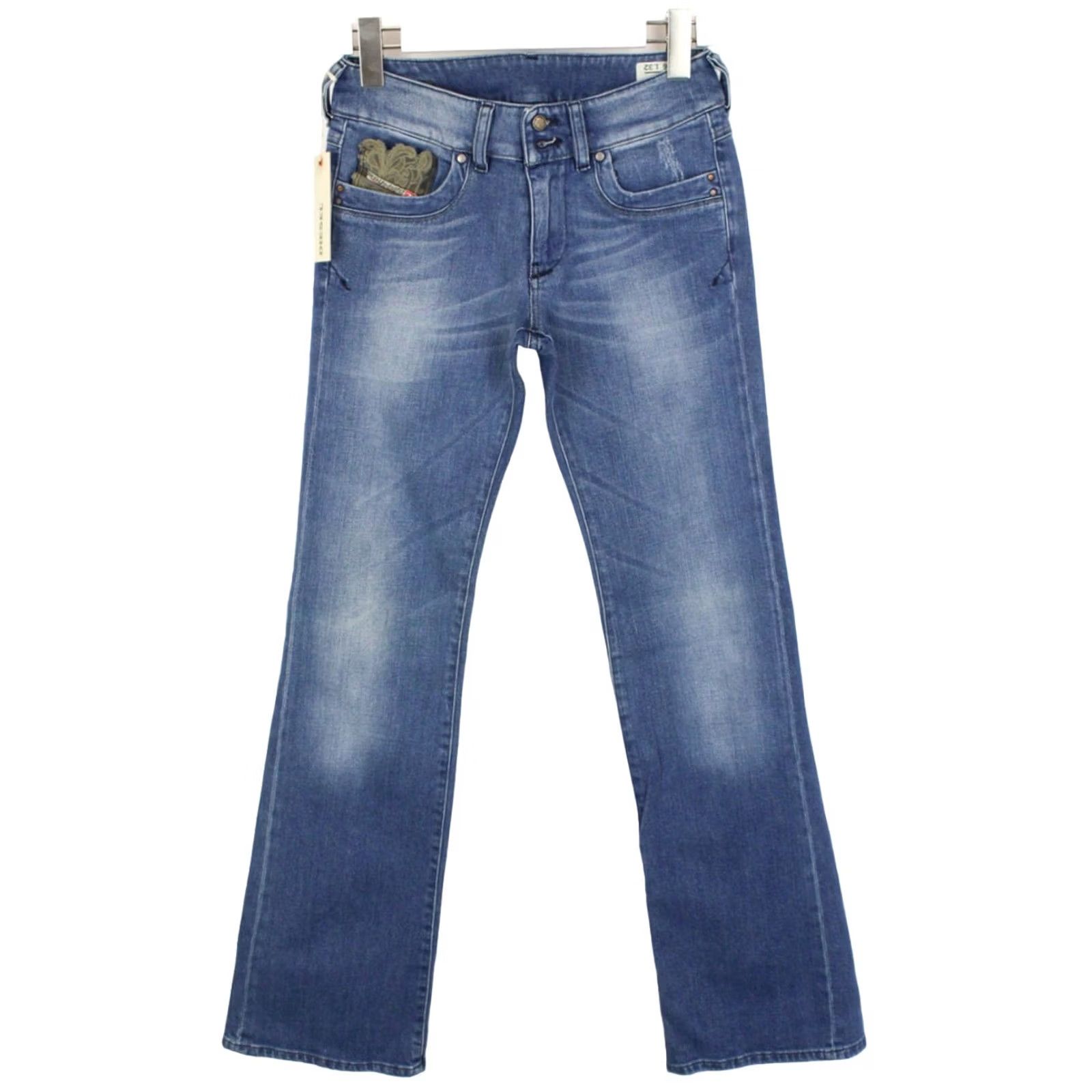 Diesel DIESEL Ronhar 008XU_Stretch Jeans Women's W26/L32 Distressed Whiskers Zip Fly Jeans Distressed Whiskers ZIP Fly Women W26/L32 Diesel Denim Jeans Size 26" / US 2 / IT 38 - 2 Thumbnail