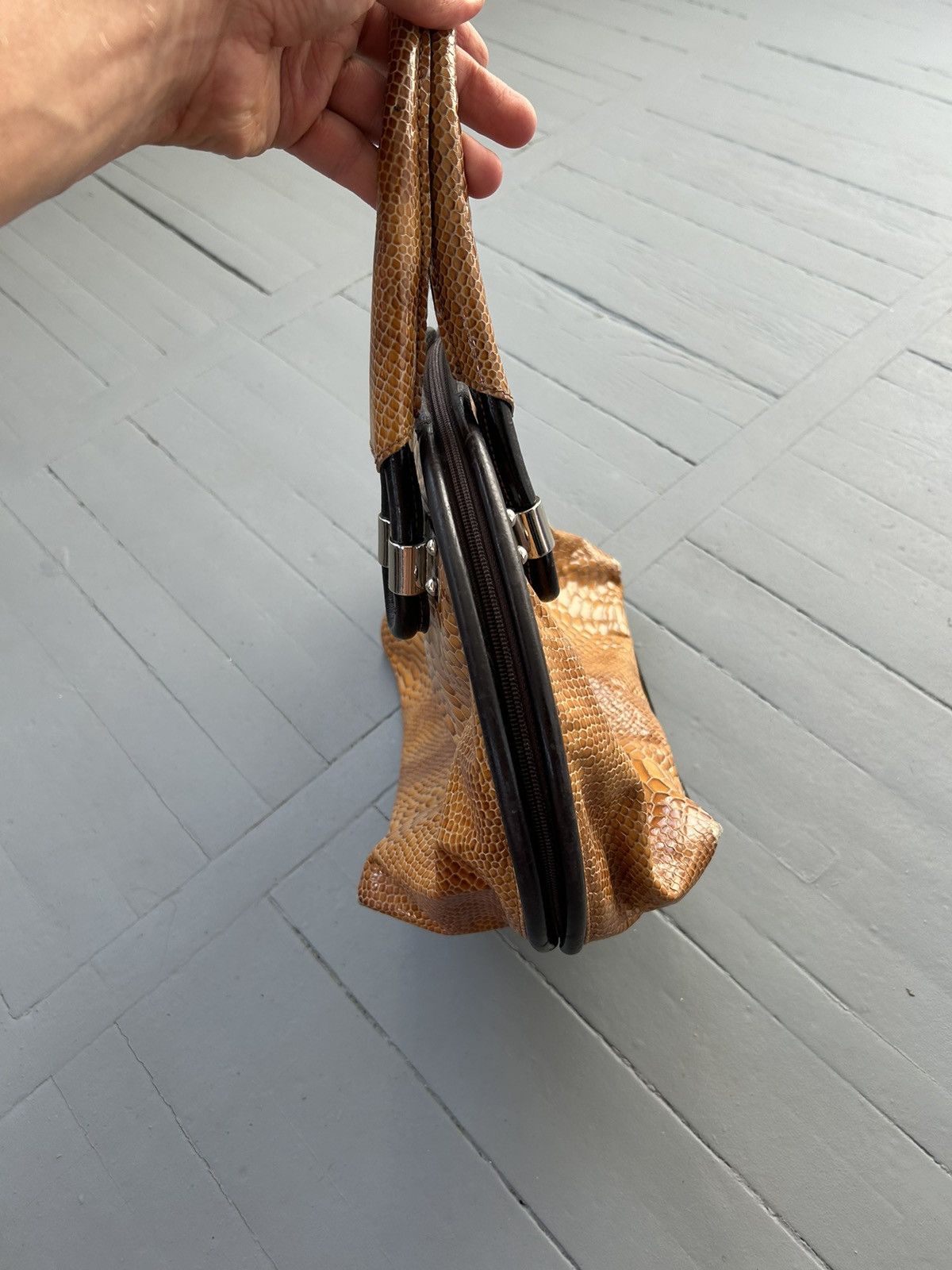 Japanese Brand Leather python alligator vintage bag Size ONE SIZE - 3 Thumbnail