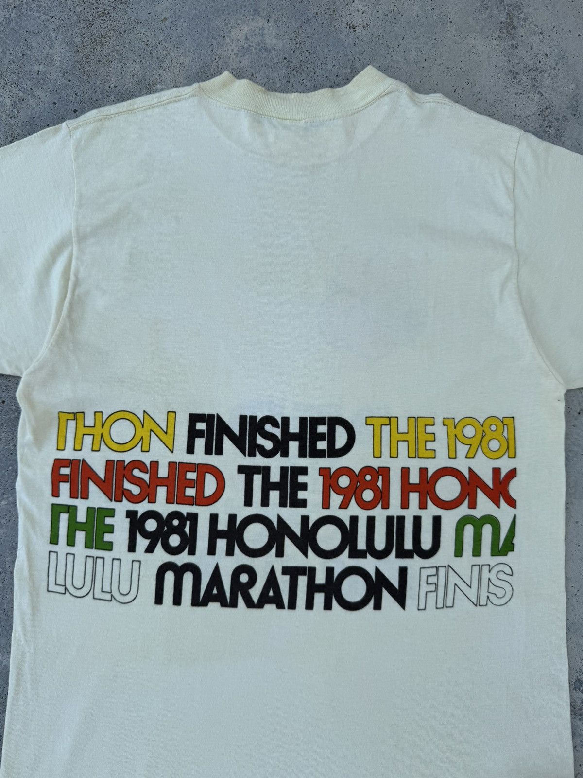 Nike 🔥Vintage 80s Nike Honolulu Marathon X Crazy Shirt Size US M / EU 48-50 / 2 - 4 Thumbnail
