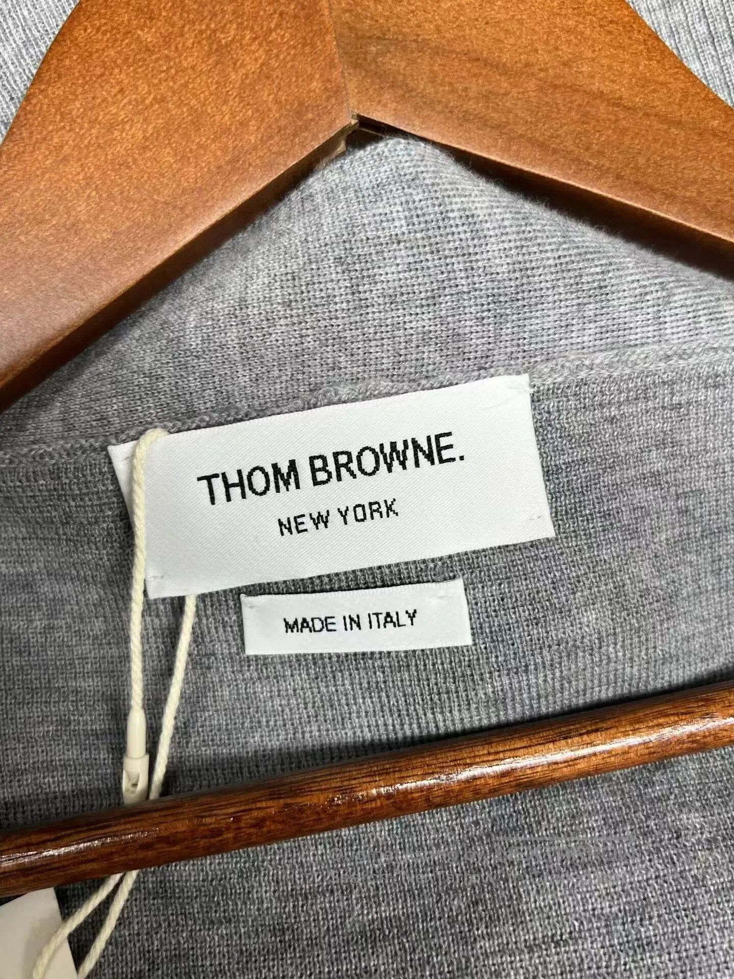 Thom Browne Thom Browne Grey V-Neck Wool Cardigan. Size US L / EU 52-54 / 3 - 4 Thumbnail