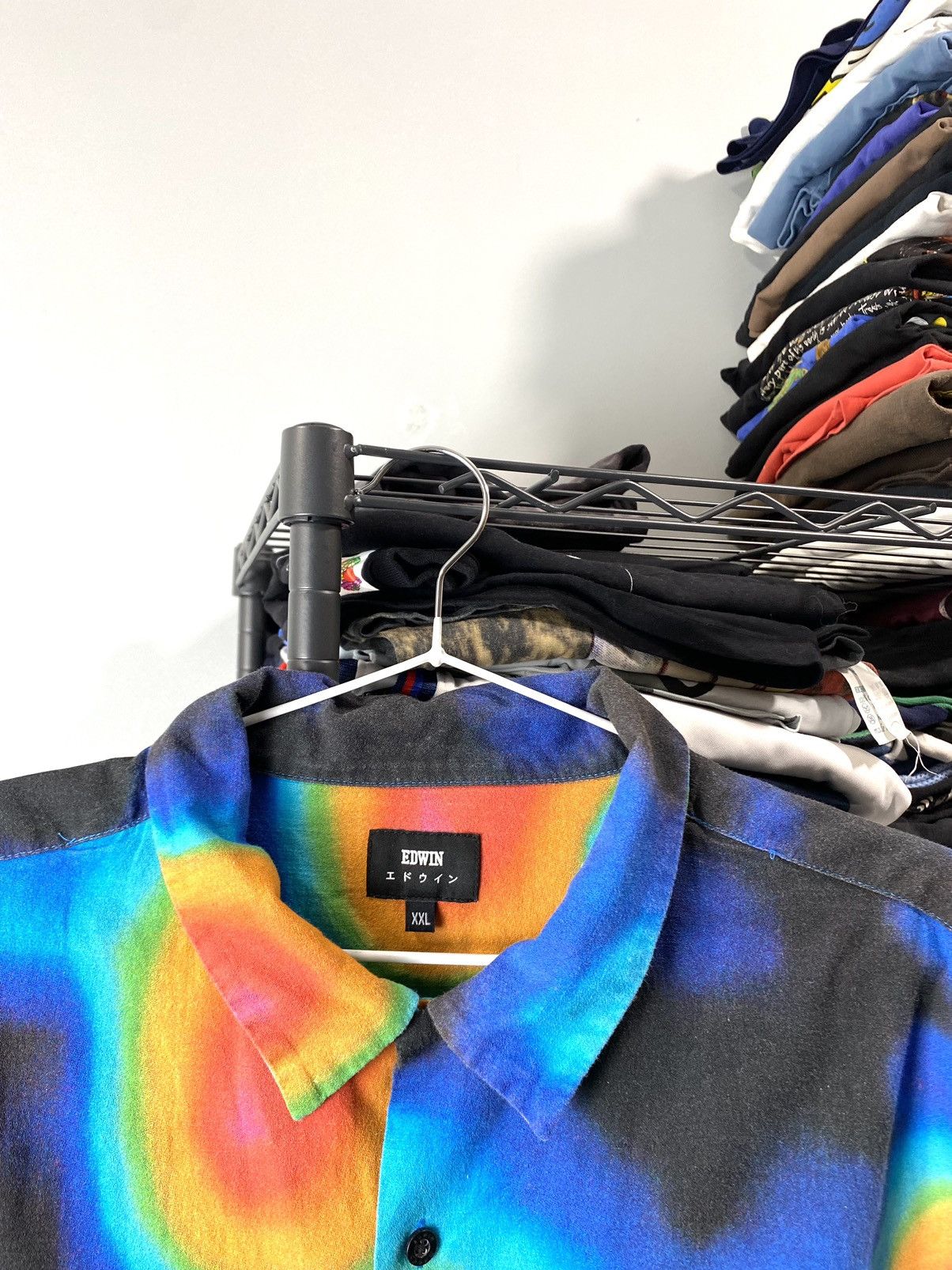 Edwin × Japanese Brand × Vintage 💥 Rare Vintage Edwin Colourful Shirt LSD Psychedelic Size US XXL / EU 58 / 5 - 6 Thumbnail