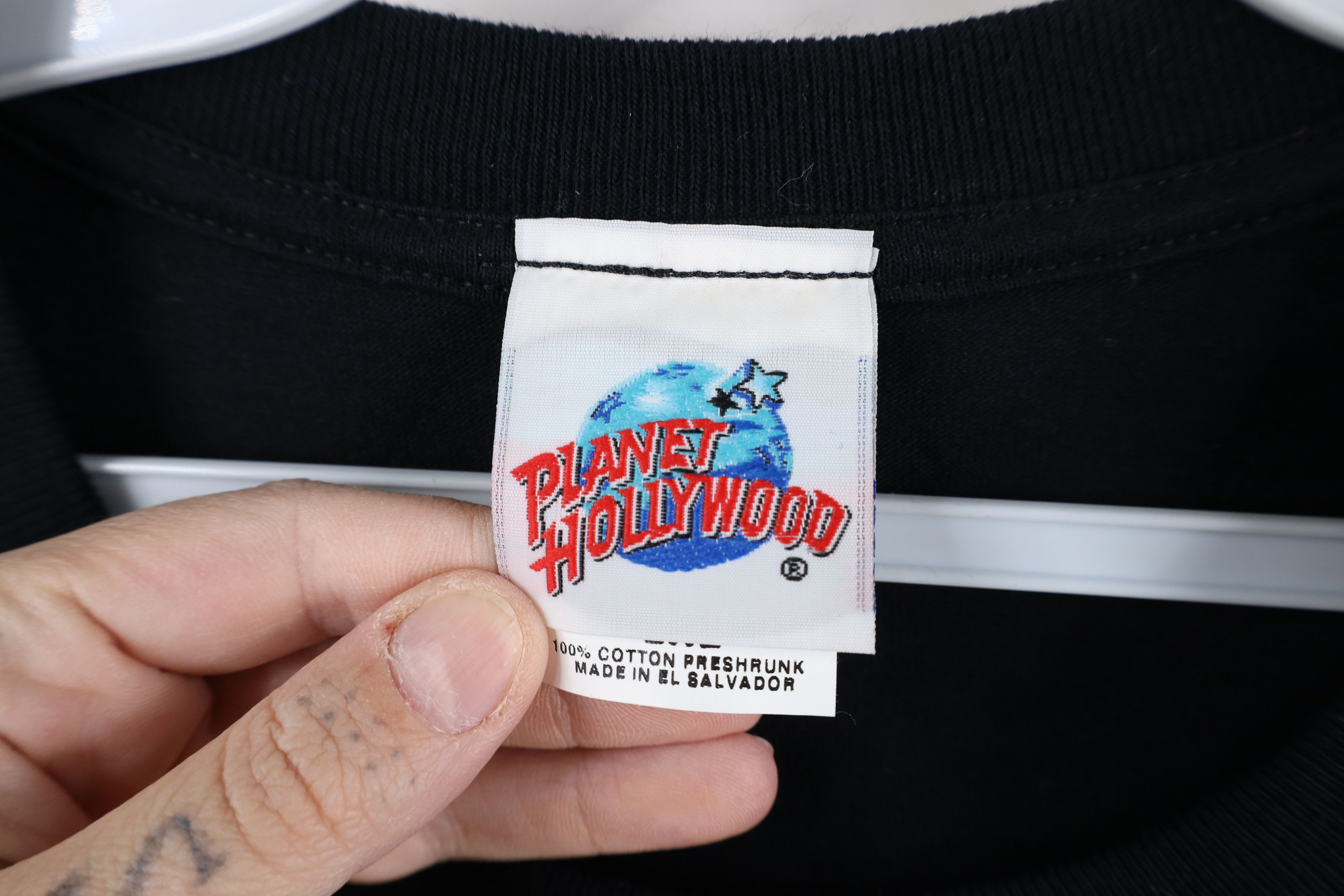 Vintage Vintage 90s Planet Hollywood Las Vegas Poker T-Shirt Black Size US XXL / EU 58 / 5 - 9 Thumbnail