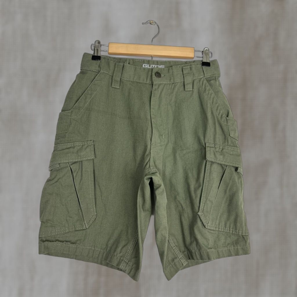 Vintage VINTAGE Guide Gear Cargo Shorts Army Green 30 Expendable Waist Rip Stop Men Size US 30 / EU 46 - 1 Thumbnail