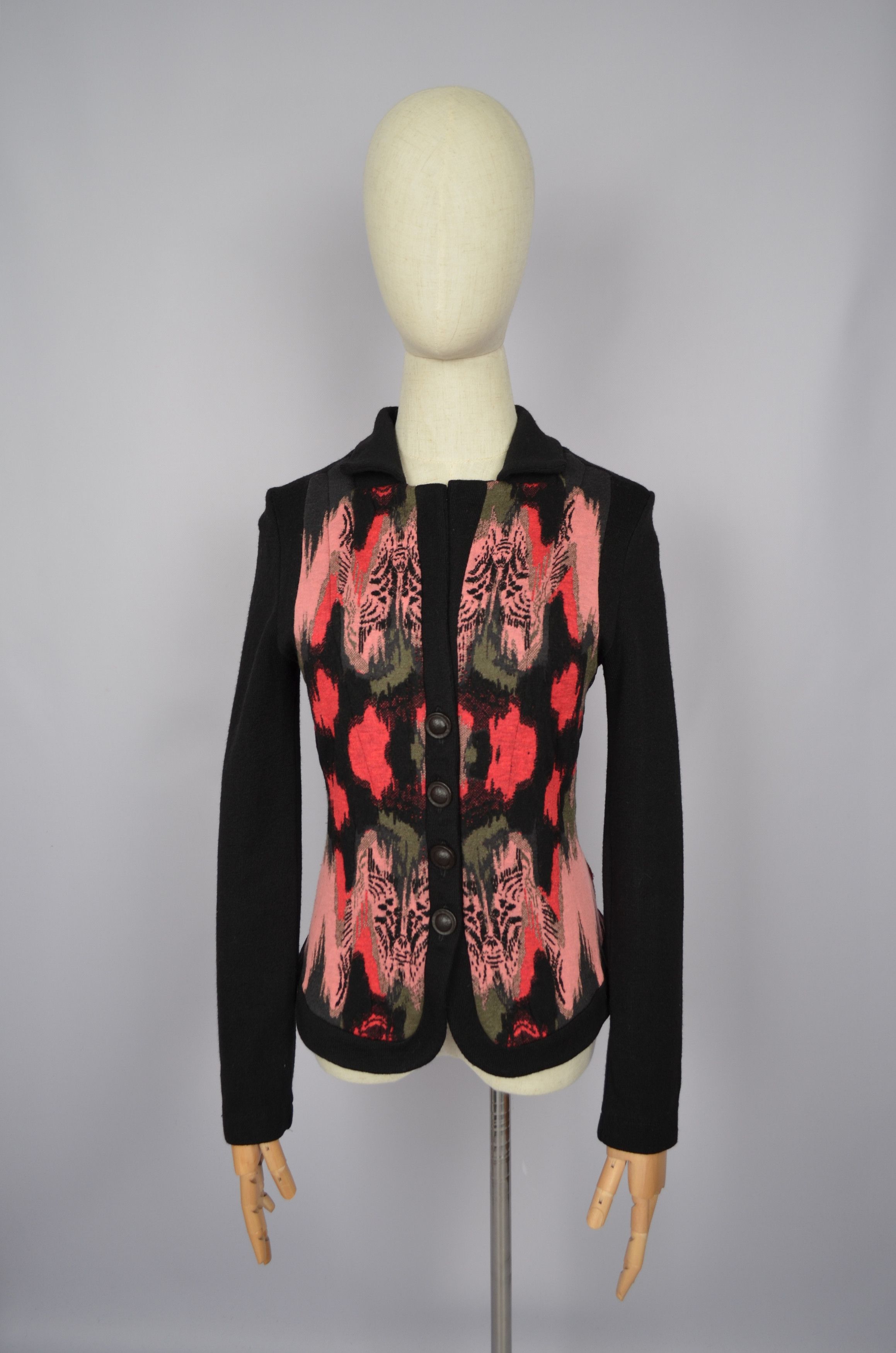 Aldo × Designer Aldomartins Multicolored Patterned Cardigan Sweater US4/UK8 Size S / US 4 / IT 40 - 6 Thumbnail