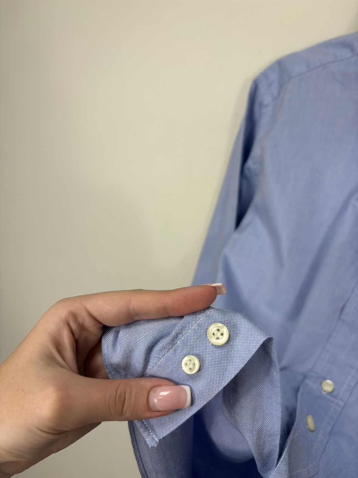Balmain Vintage Balmain Men’s Light Blue Luxury Oxford Dress Shirt Size US M / EU 48-50 / 2 - 10 Thumbnail