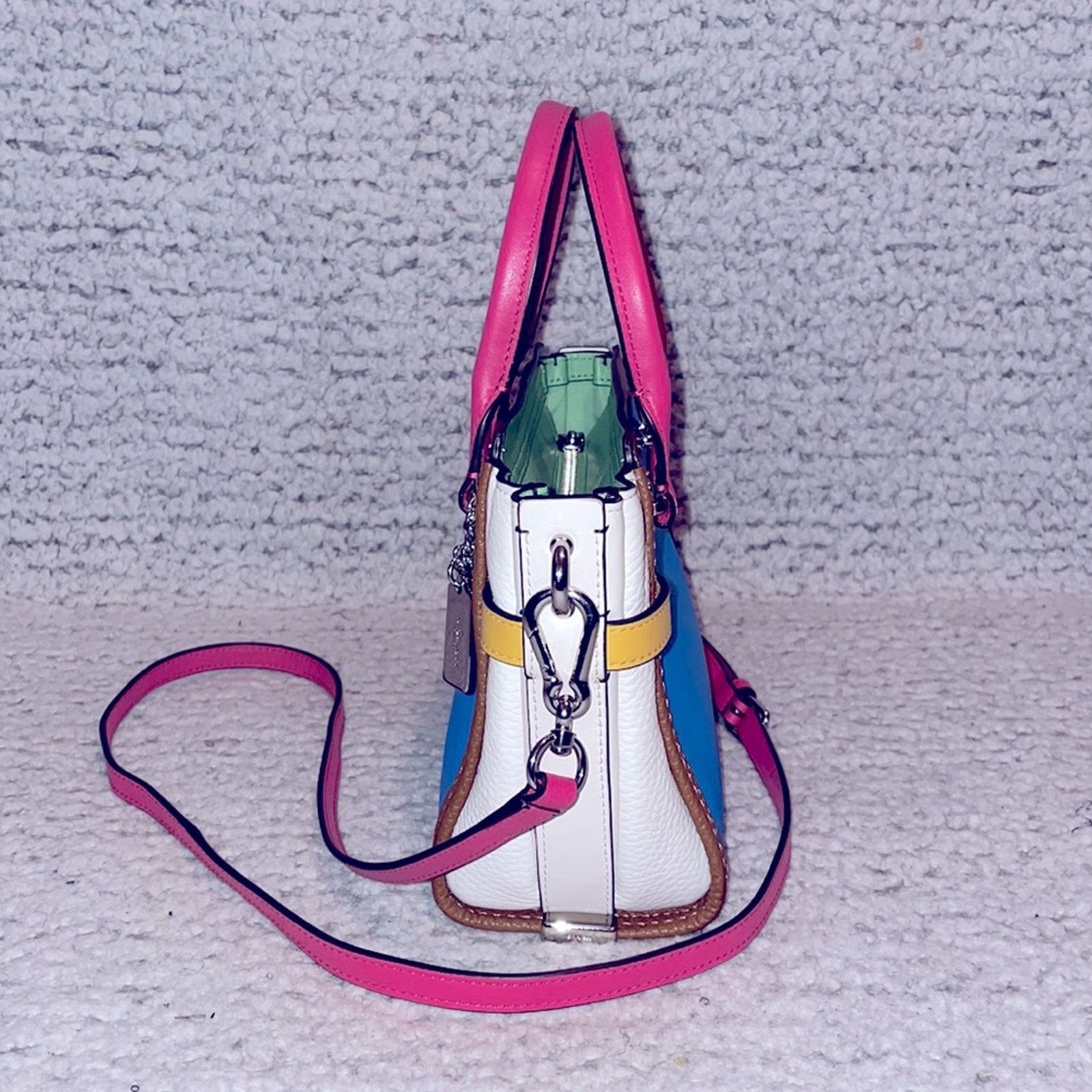 Coach Coach Swagger 21 Rainbow Colorblock Satchel Crossbody Size ONE SIZE - 7 Thumbnail