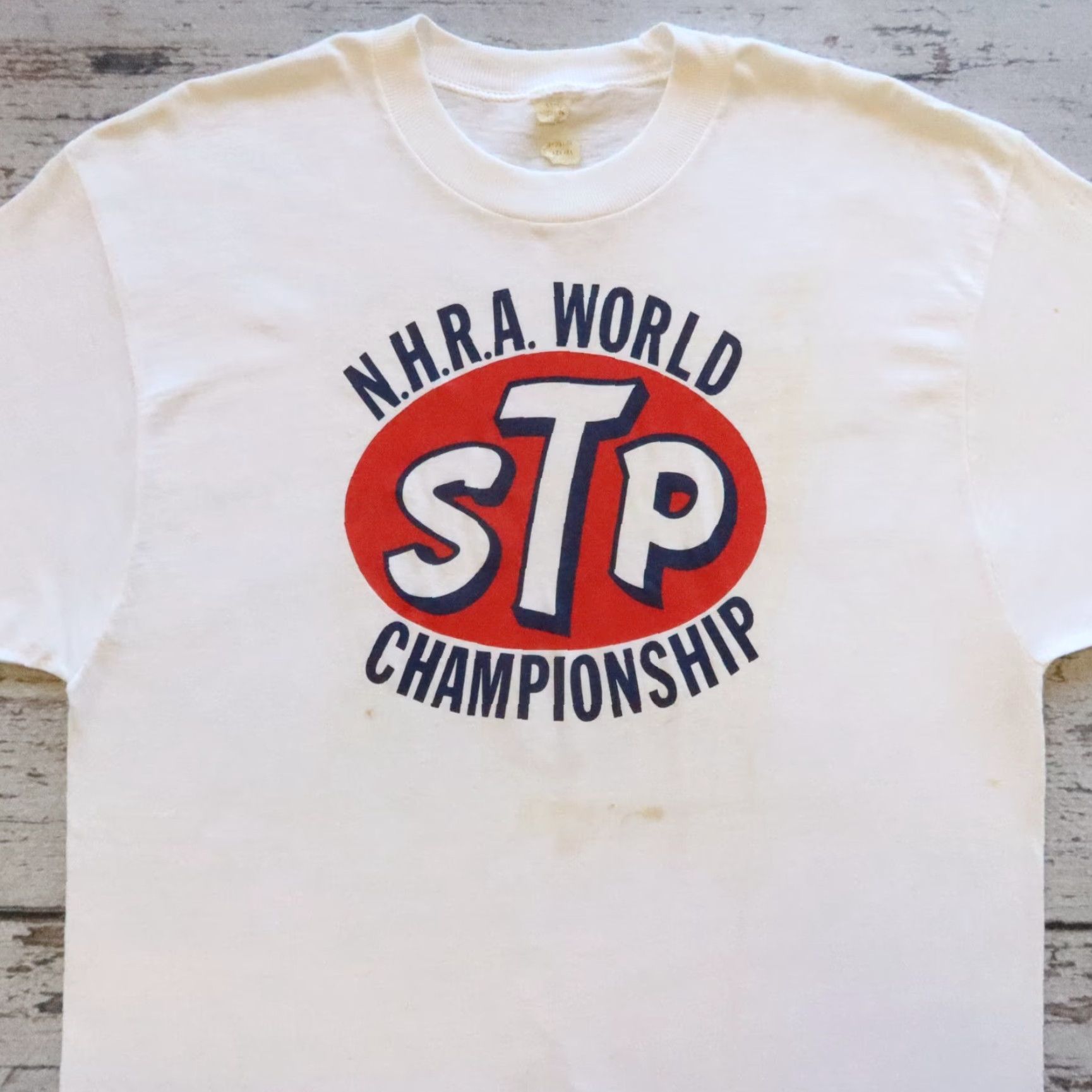 Vintage VINTAGE STP NHRA National Hot Rod Association Championship Tshirt XL White Mens T-Shirt Size US XL / EU 56 / 4 - 2 Thumbnail