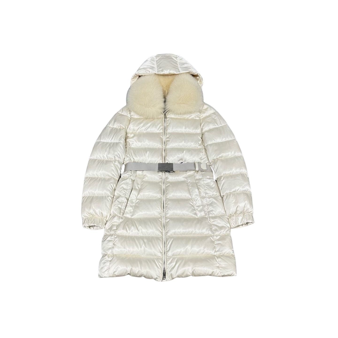 Prada Prada Fur Trim Belted Hooded Down Jacket 38 Size XS / US 0-2 / IT 36-38 - 1 Thumbnail