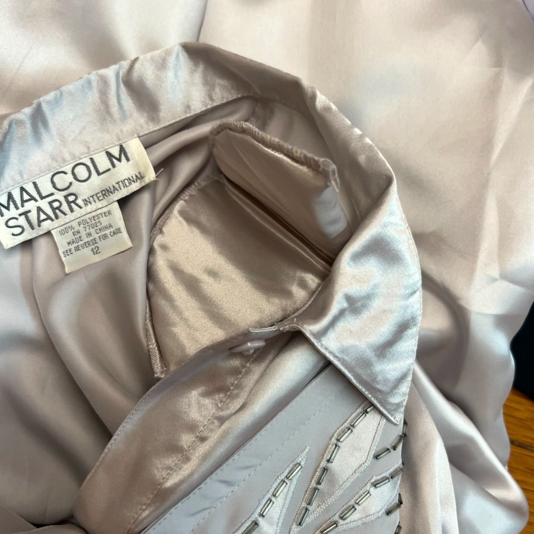 Vintage Vintage Malcom Starr Western Button Front Blouse SZ 12 Silver Satin Embellished Size XL / US 12-14 / IT 48-50 - 7 Thumbnail