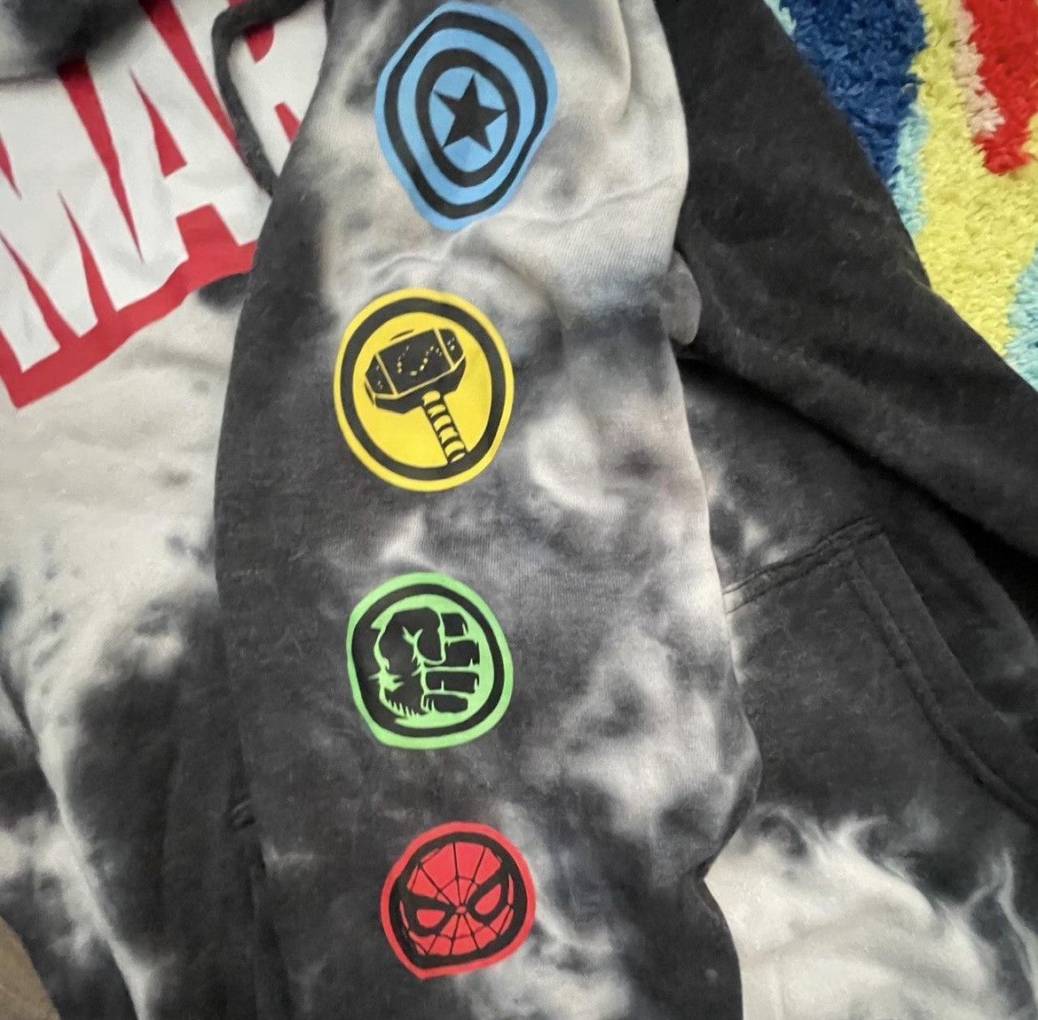 Marvel Comics Marvel Tie-Dye Hoodie Size US S / EU 44-46 / 1 - 3 Thumbnail