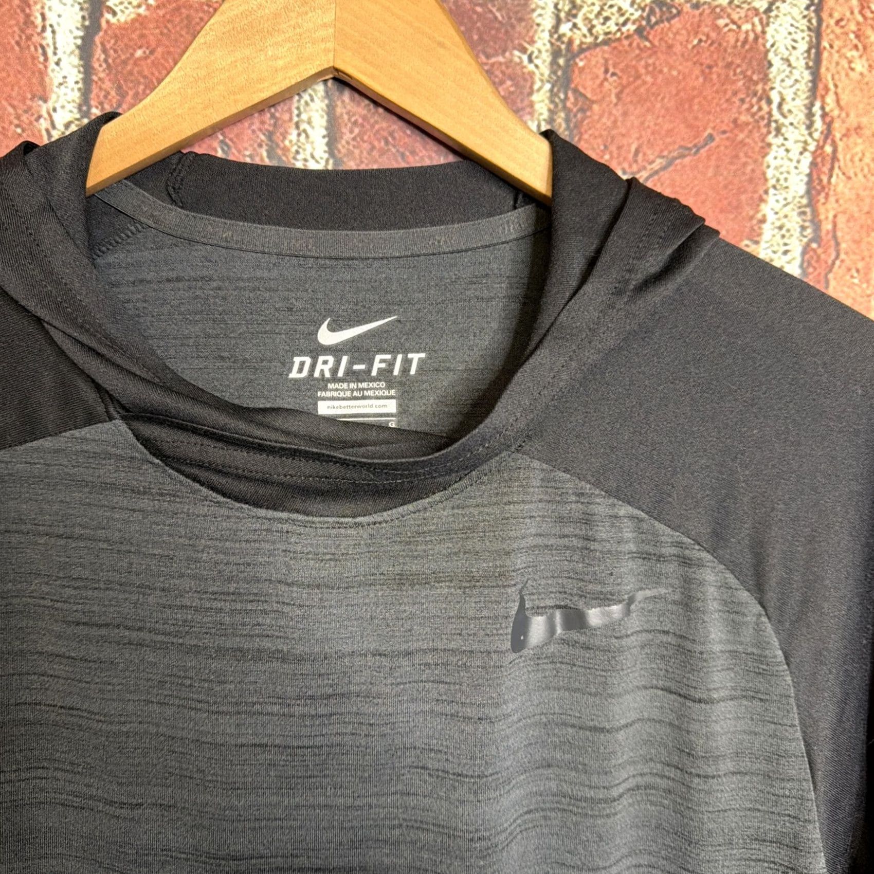 Nike Nike DRI-FIT Touch Hoodie Mens Large Gray Lightweight Pullover Colorblock Size US L / EU 52-54 / 3 - 2 Thumbnail
