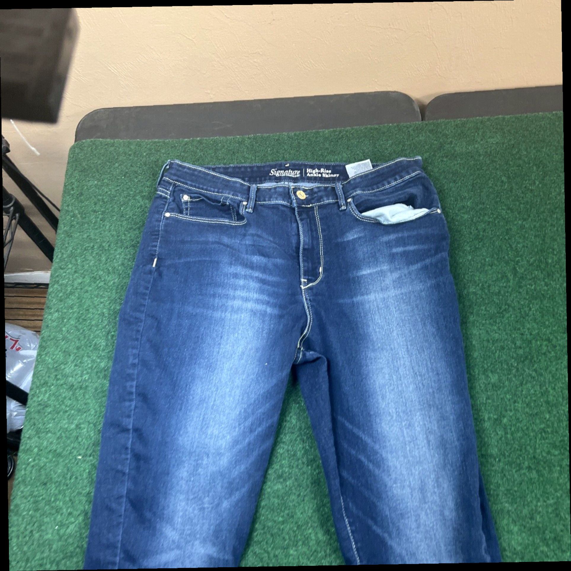 Levi's Levi's High-Rise Ankle Skinny Jeans Women's 16 Dark Wash Denim w/ Fade Size 38" / US 16 / IT 52 - 2 Thumbnail