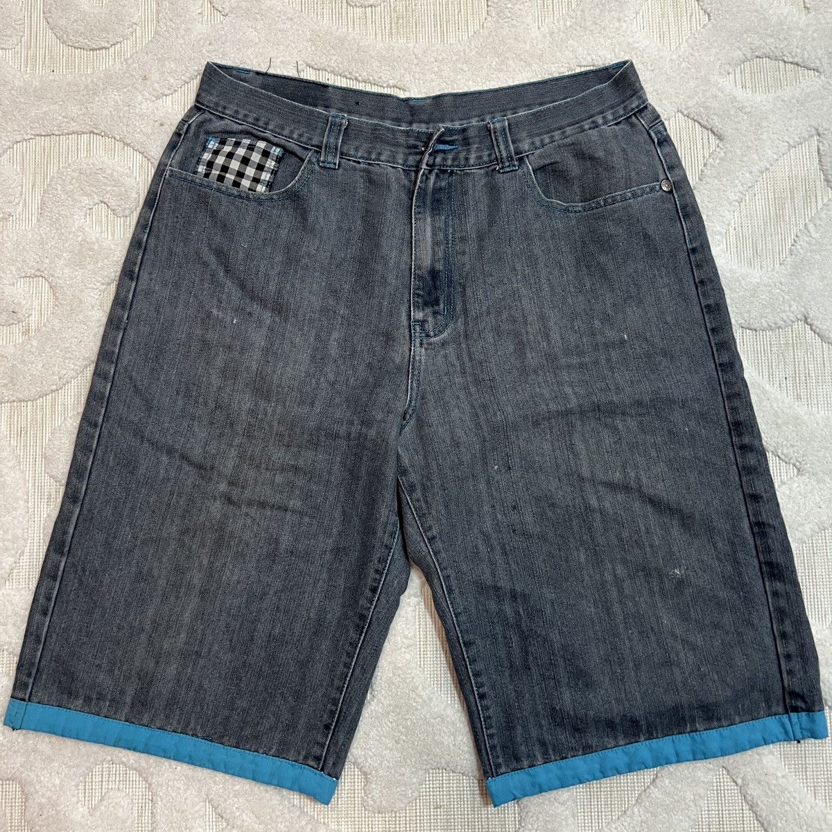 JNCO Crazy Vintage Y2K Red Ape Jean Shorts Hip Hop JNCO Style Size US 38 / EU 54 - 3 Thumbnail