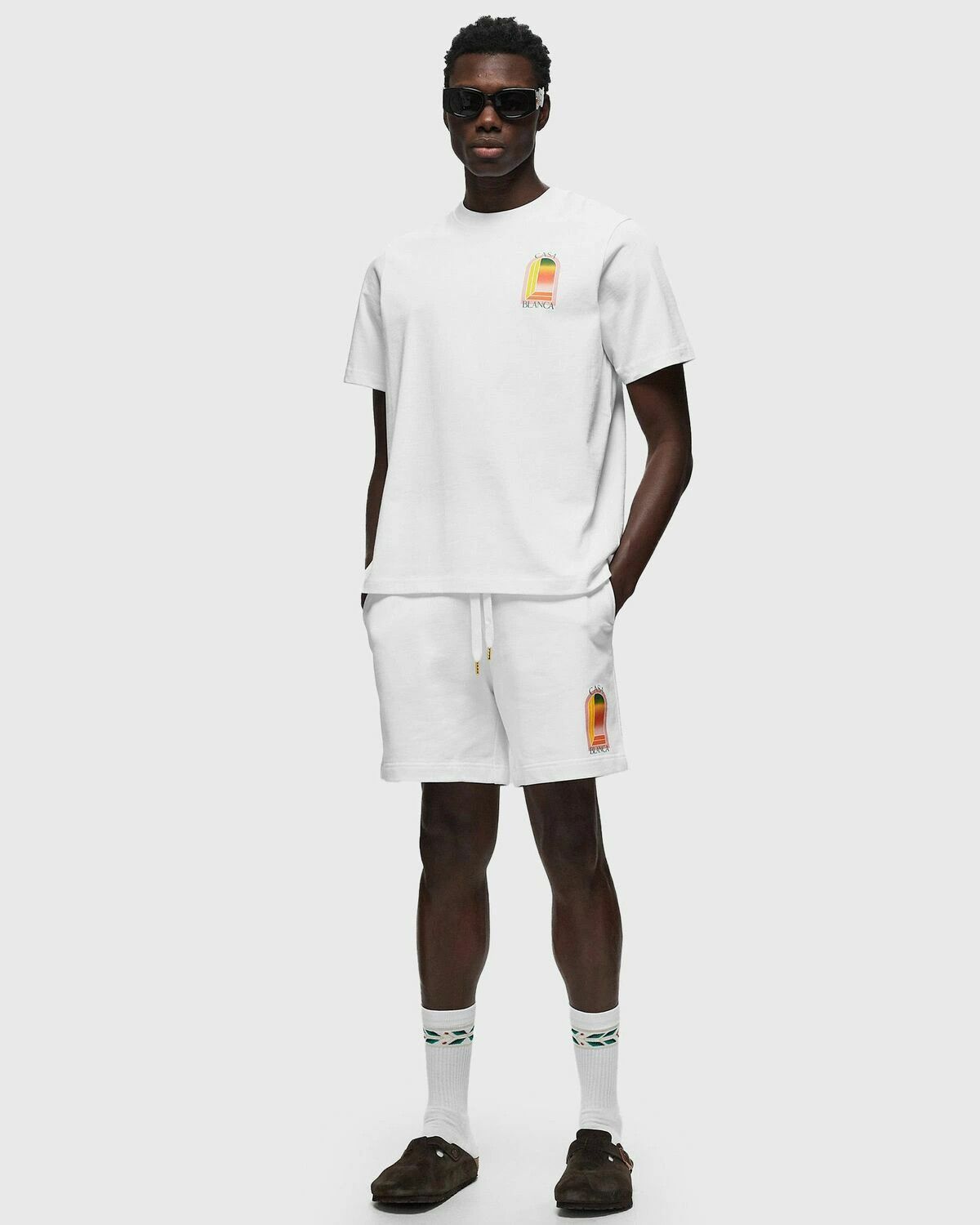 Casablanca o1mle0326 Sweatshorts Gradient Arch Logo In White Size US 28 / EU 44 - 2 Thumbnail