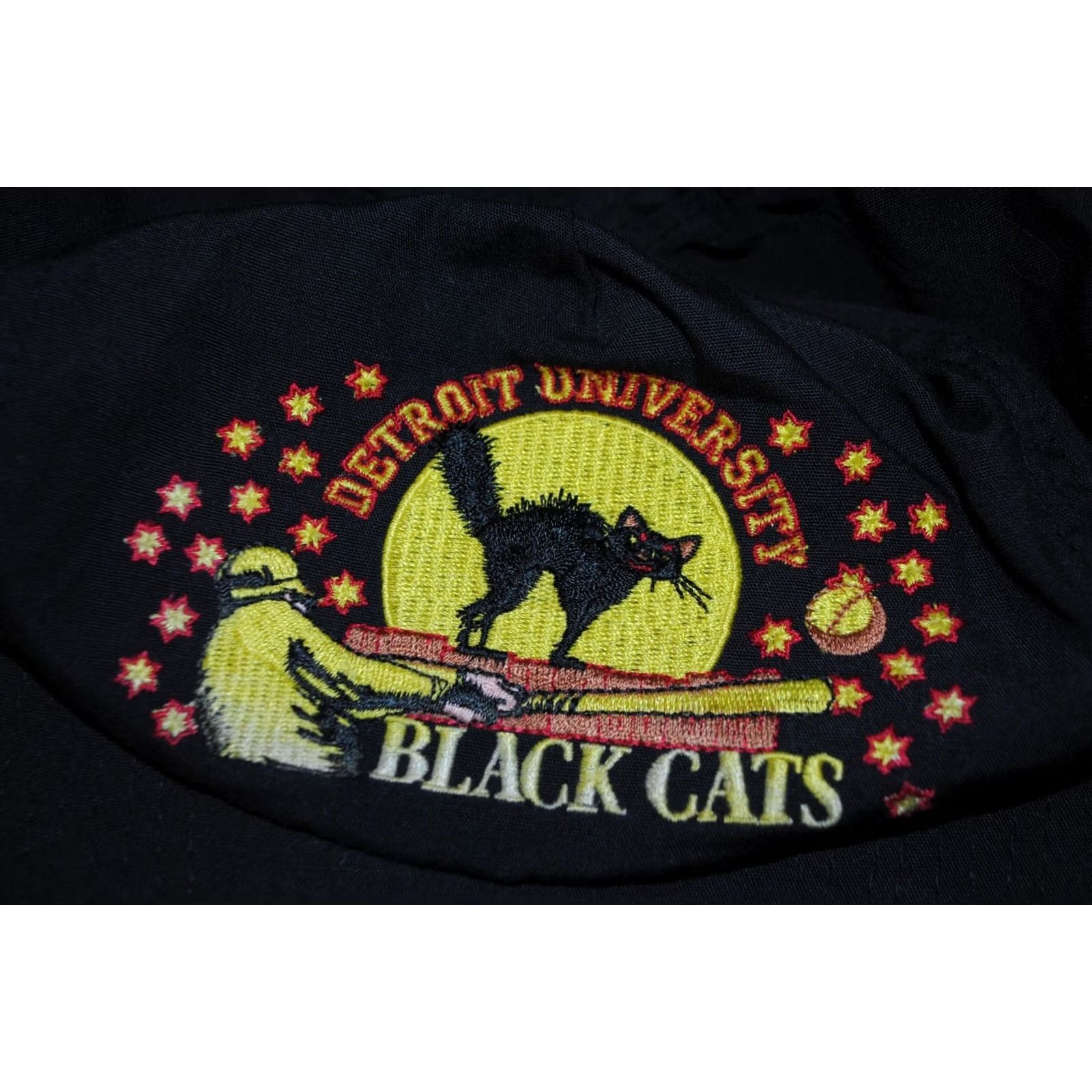 Vintage VINTAGE Detroit University BLACK CATS BASEBALL CAP ADJUSTABLE Mens Cap Size ONE SIZE - 2 Thumbnail