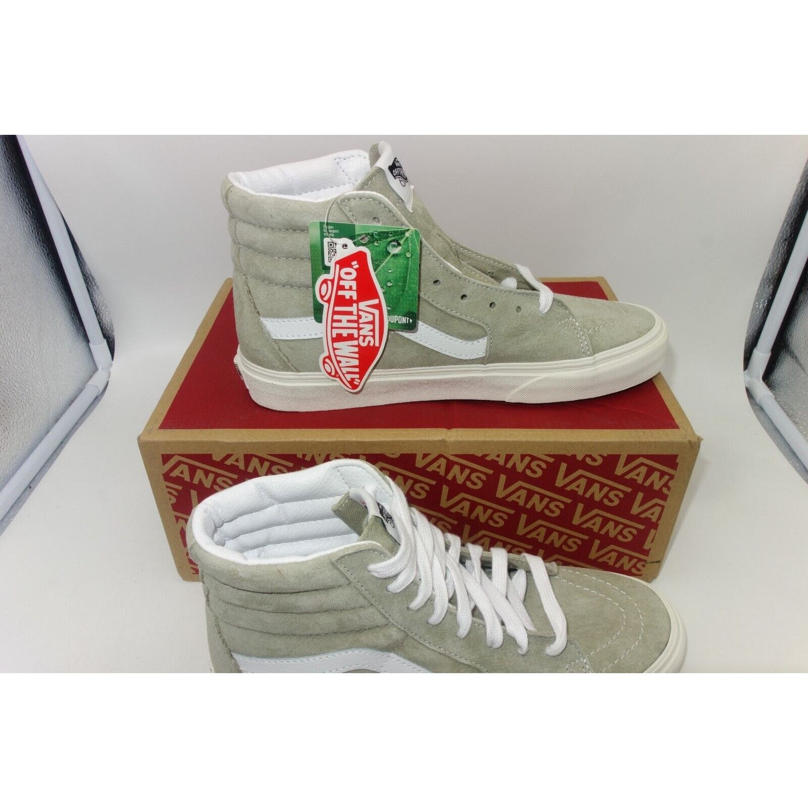 Vans NEW Vans SK8 Hi Pig Suede Moss Gray Classic Skate Shoes Size US 6.5 / EU 39-40 - 4 Thumbnail