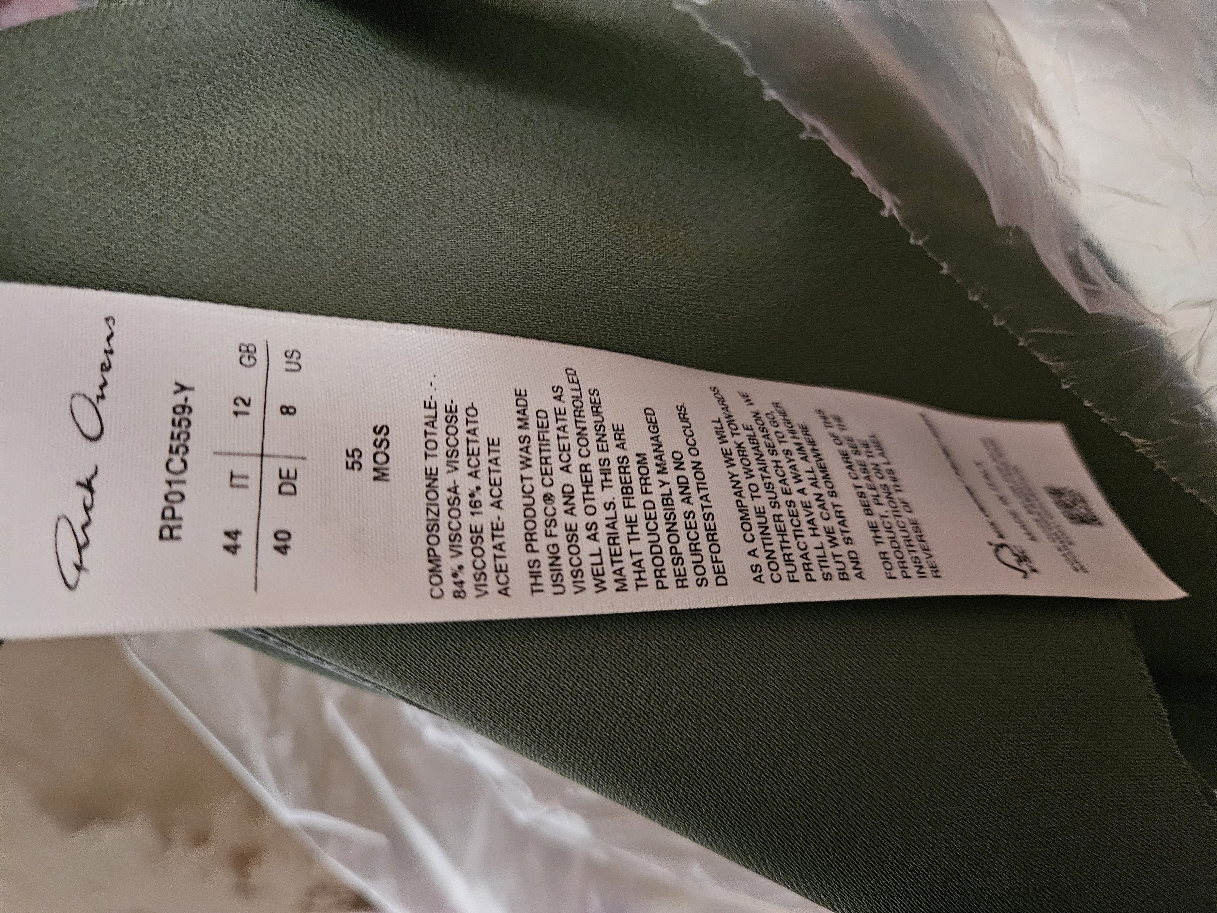 Rick Owens NWT Rick Owens Elegant Moss Green Slip Dress Size M / US 6-8 / IT 42-44 - 7 Thumbnail