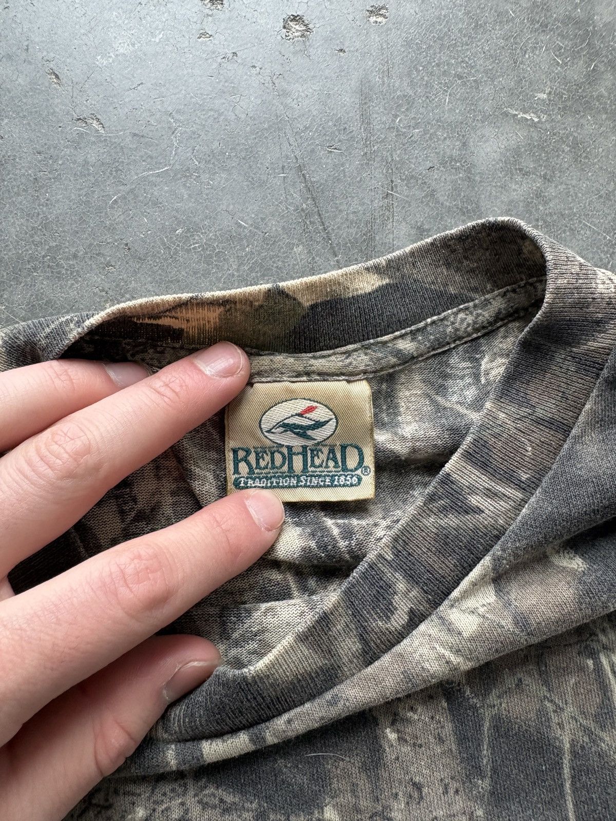 Redhead Vintage 90s Mossy Oak Longsleeve Pocket Tee Single Stitch Size US XL / EU 56 / 4 - 5 Thumbnail