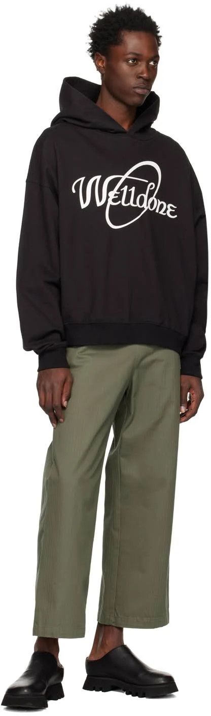 WE11DONE o1mris0824 Circle Logo Hoodie in Black Size US XS / EU 42 / 0 - 4 Thumbnail