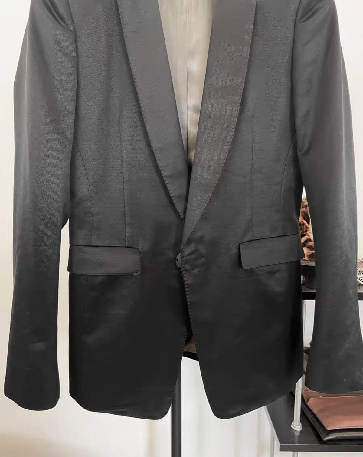 Julius Julius_7 (by Tatsuuro Horikawa) Satin Slim-Fit Blazer Size US S / EU 44-46 / 1 - 4 Thumbnail