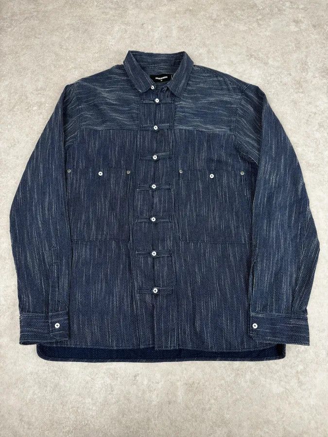 Dsquared2 AW2016 Dsquared2 Navy Chinese Officer Shirt Size US L / EU 52-54 / 3 - 1 Thumbnail