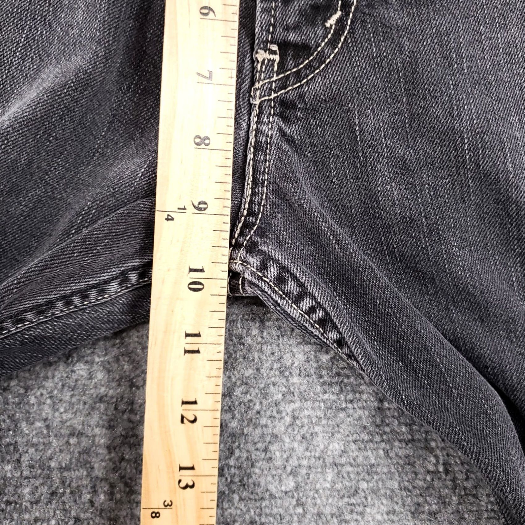 Levi's Levi's Jeans Mens Skinny Tapered Dark Wash Gray Denim 506 32x30 Size US 32 / EU 48 - 6 Thumbnail
