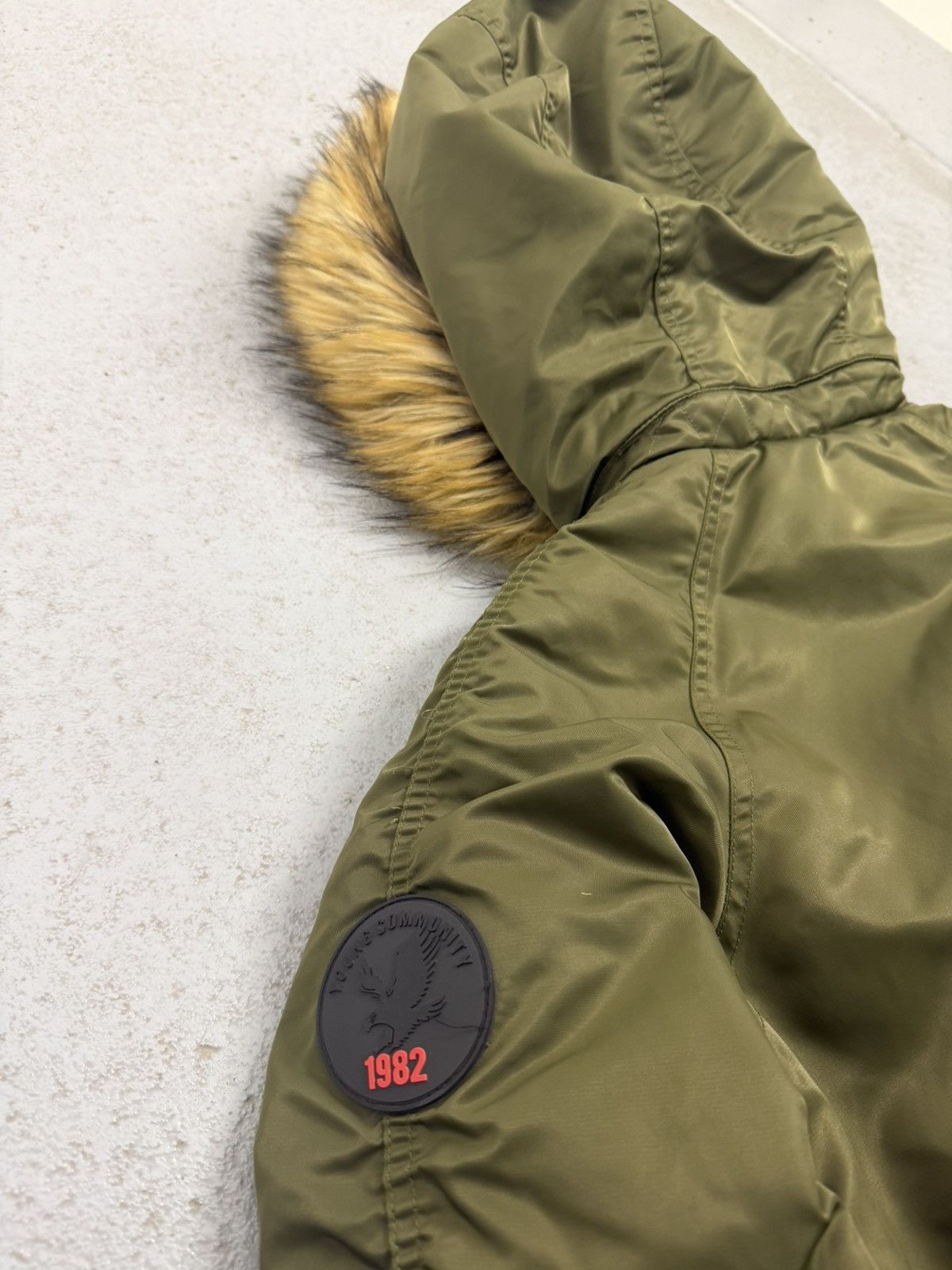 Other Y2K Fur Nylon Bomber Jacket Size XS / US 0-2 / IT 36-38 - 11 Thumbnail