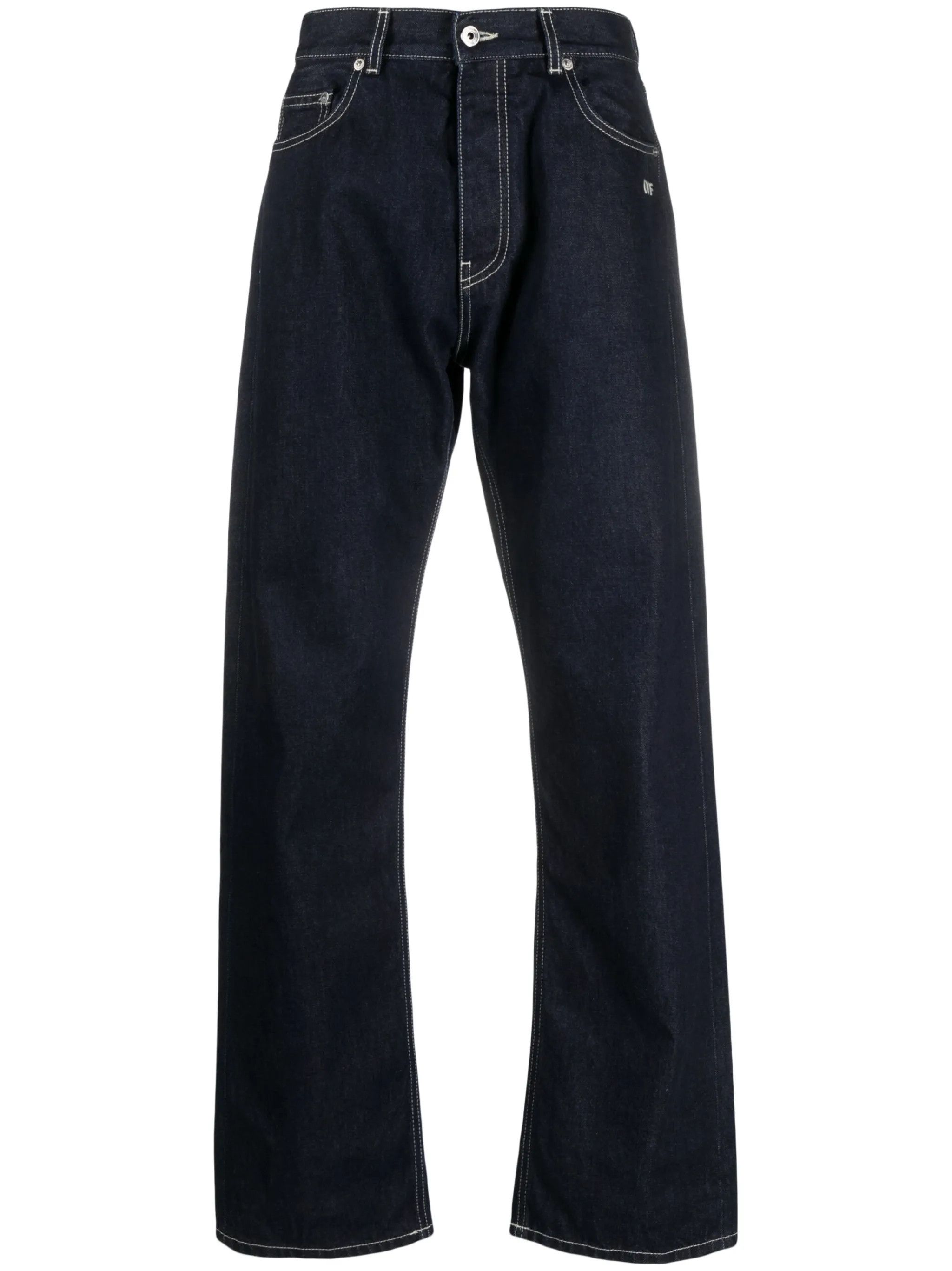 Off-White o1y0225 Logo Denim Pant in Blue Size US 28 / EU 44 - 1 Thumbnail