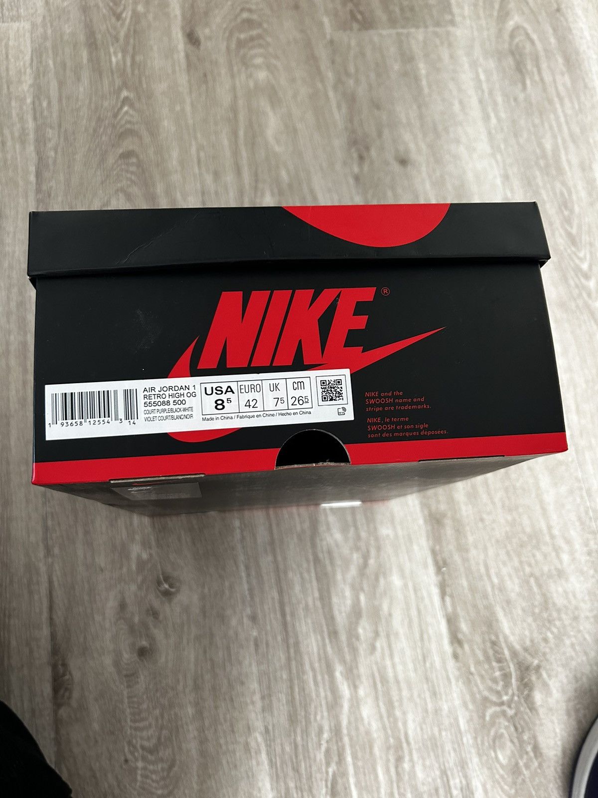 Jordan Brand × Nike Air Jordan 1 Retro High OG Court Purple Size US 8.5 / EU 41-42 - 13 Thumbnail
