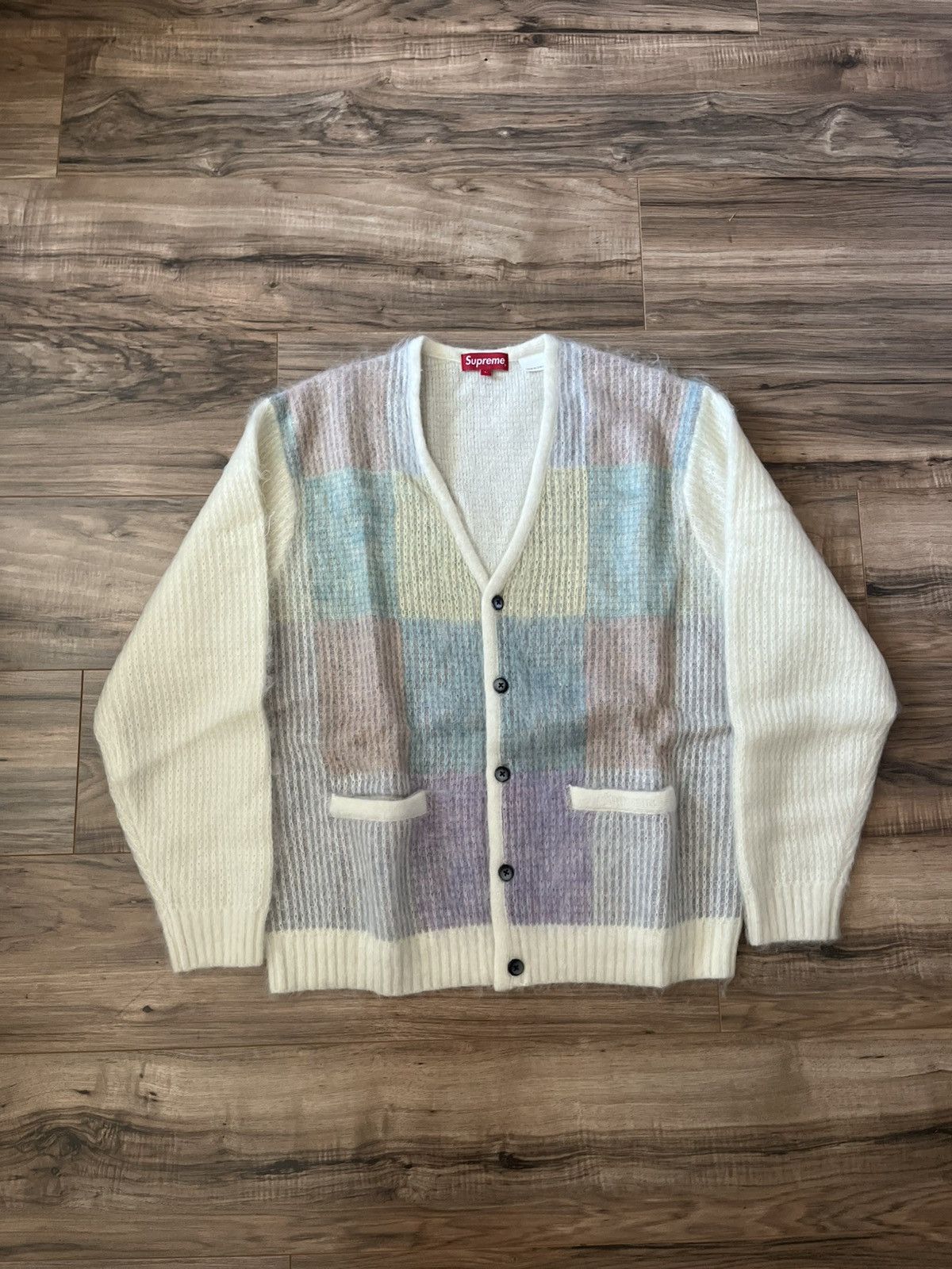 Supreme Brushed Polka Dot Cardigan | Grailed