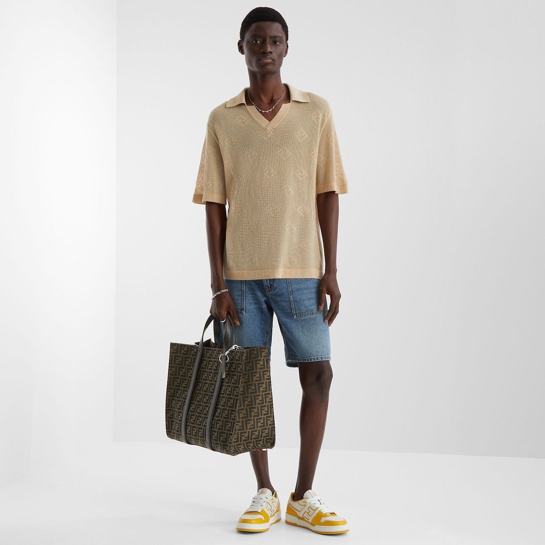 Fendi o1s1wg111025 Fendi Match Sneakers in Yellow/White Size US 7 / EU 40 - 5 Thumbnail